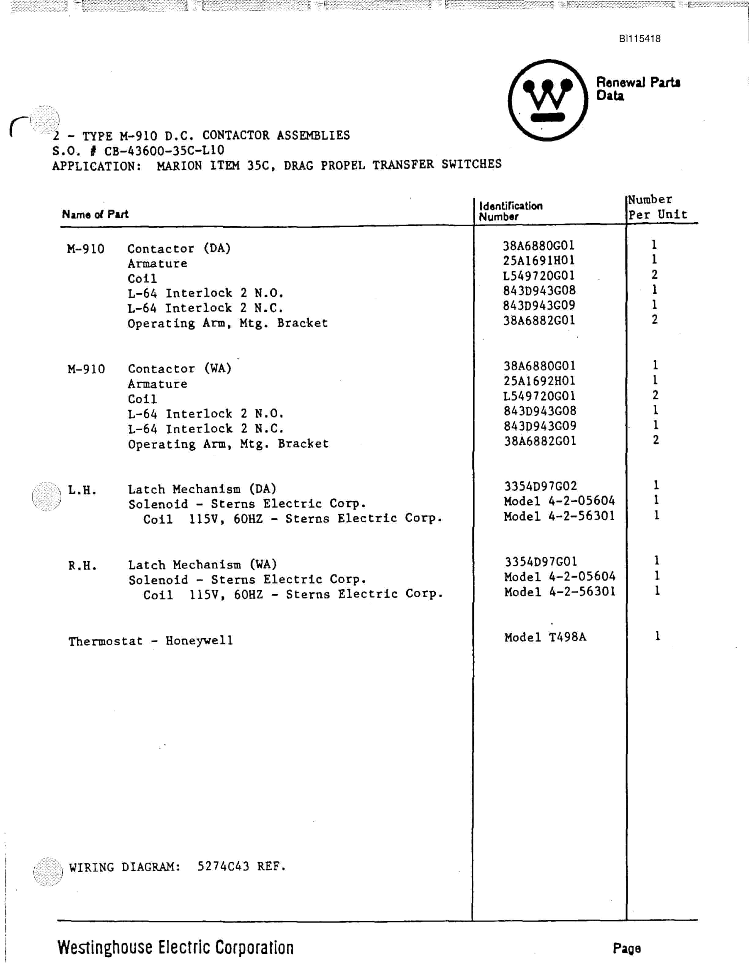 Bucyrus 8200 Dragline Parts Catalog BI115418-3