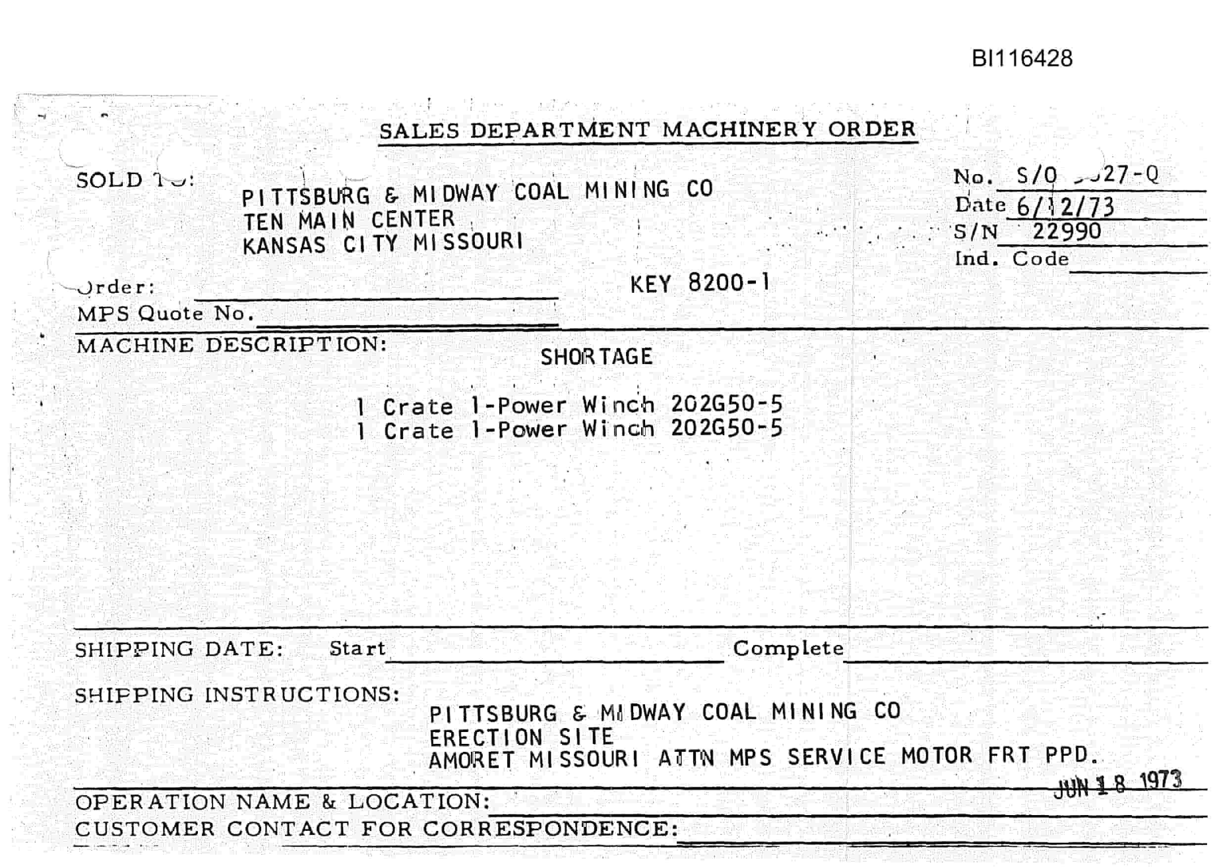 Bucyrus 8200 Dragline Parts Catalog BI116428-5