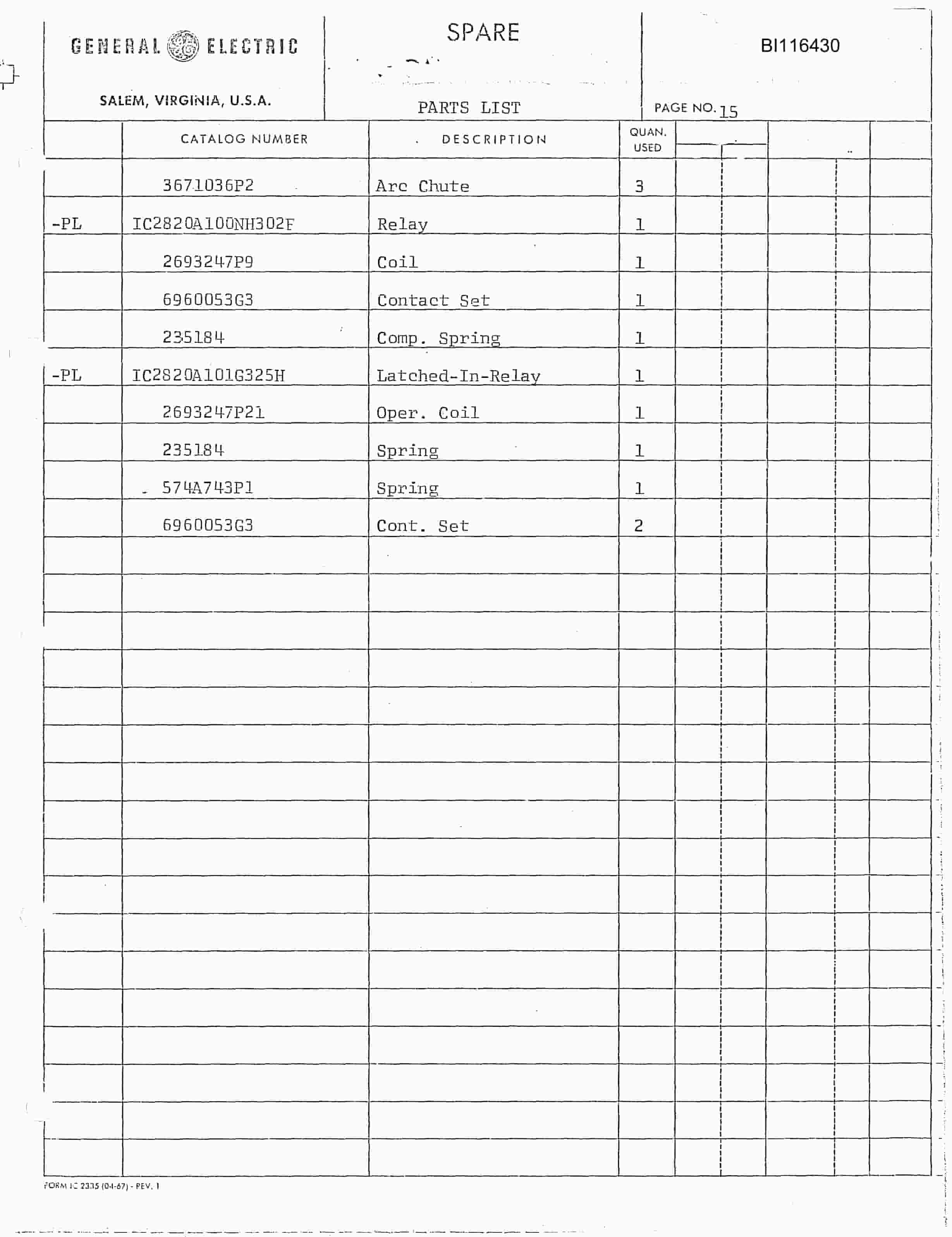 Bucyrus 8200 Dragline Parts Catalog BI116430-2