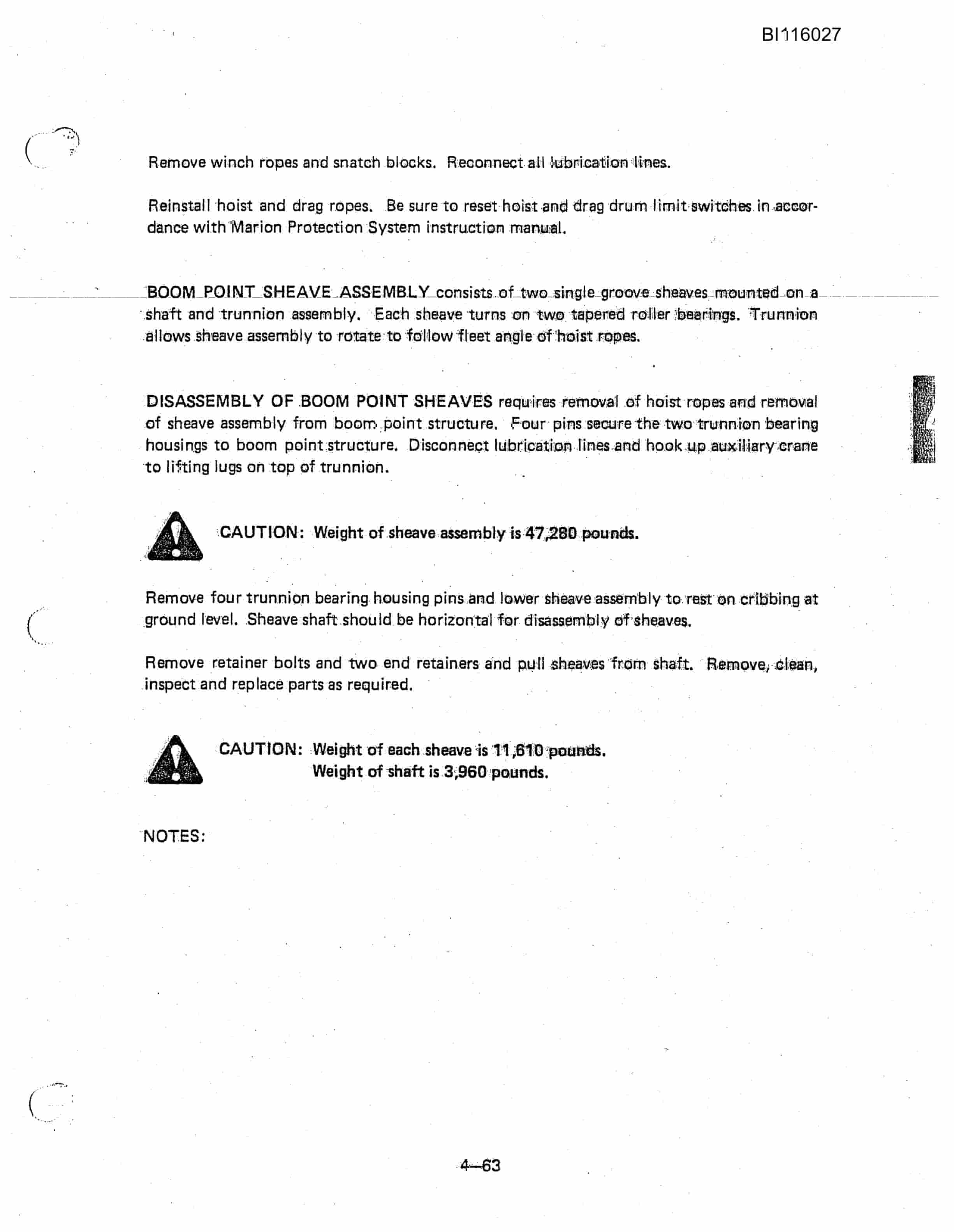 Bucyrus 8200 Dragline Technical Manual BI116027-2