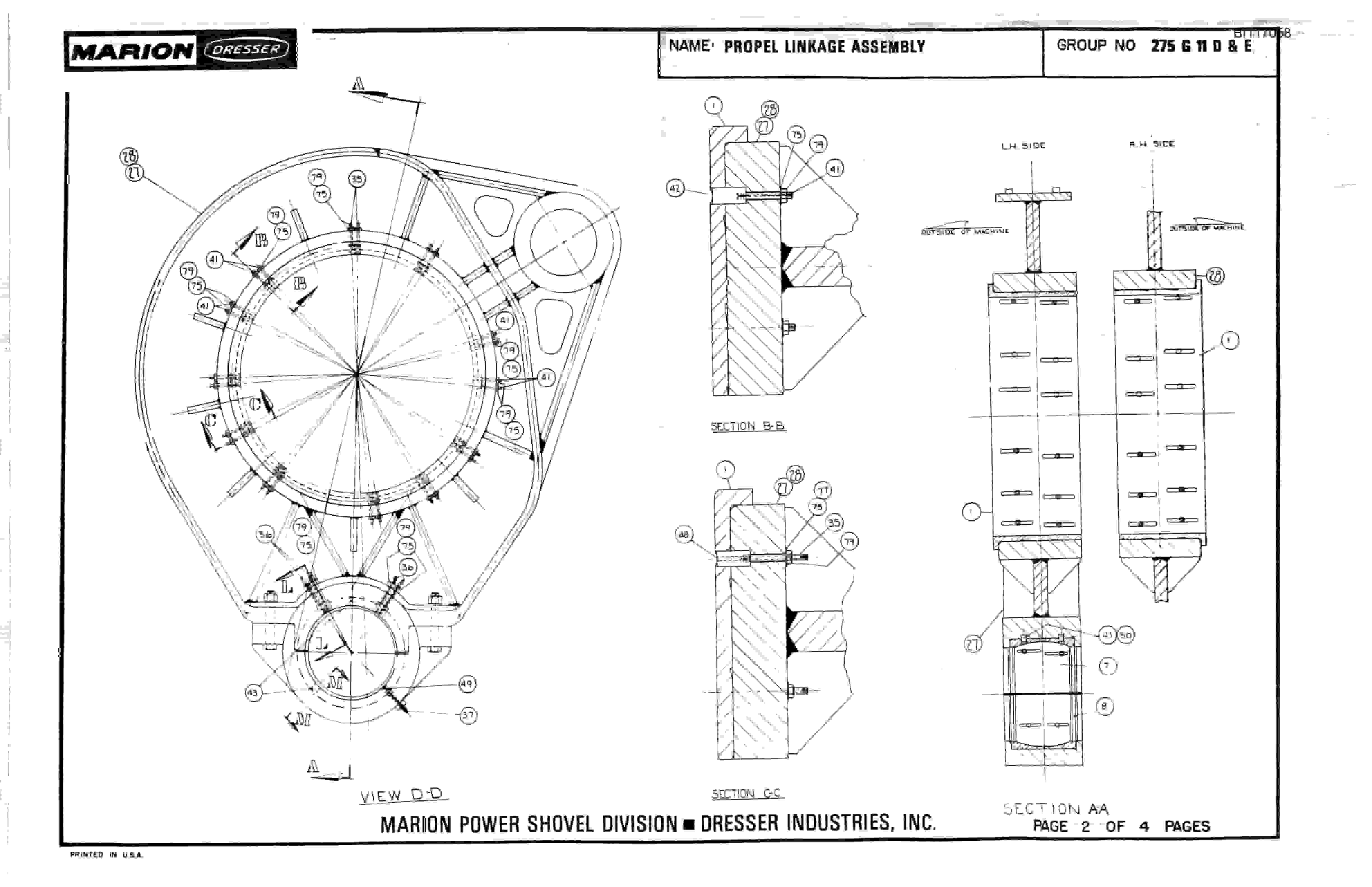 Bucyrus 8200 Parts Book BI117058-5