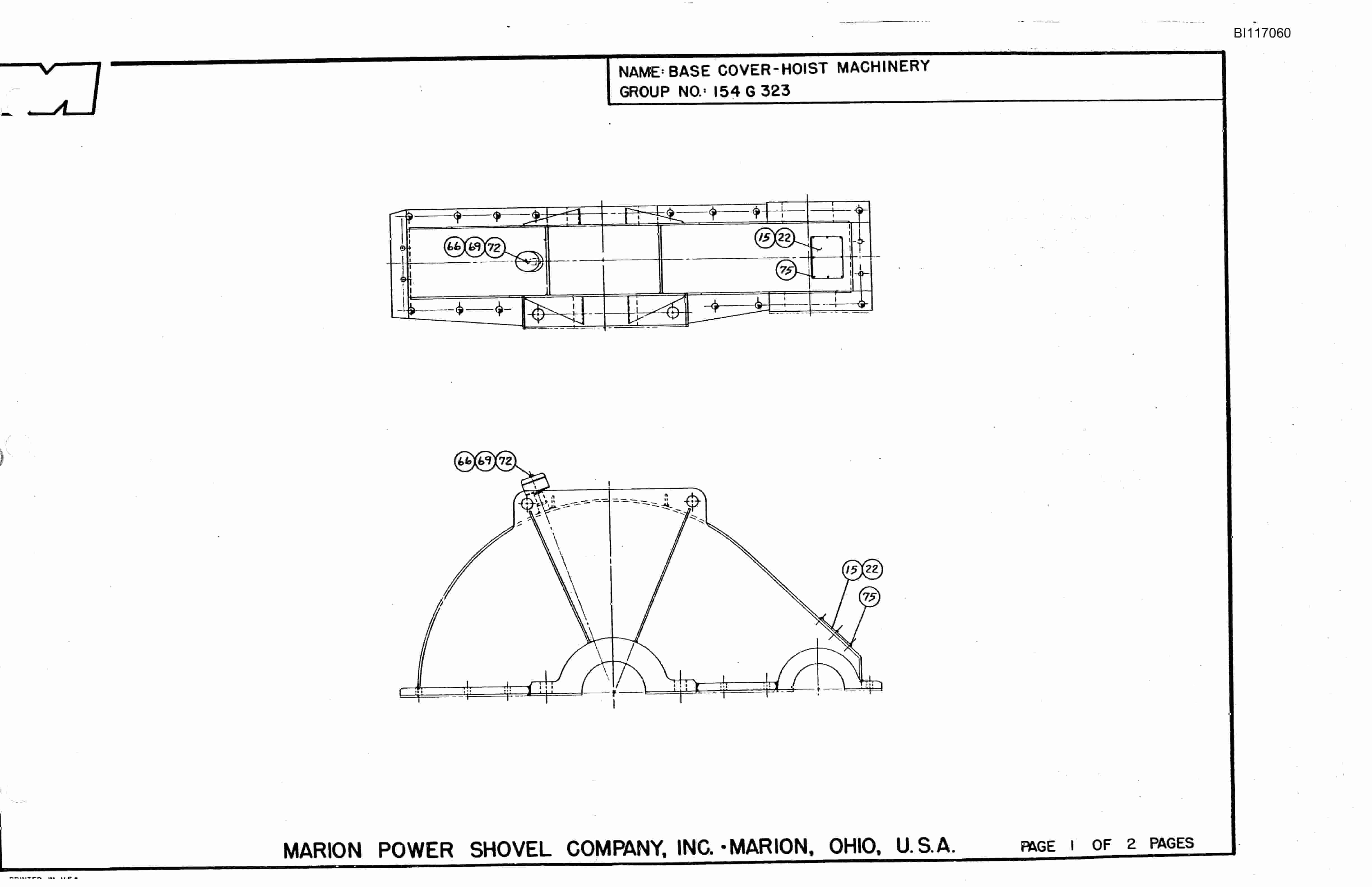 Bucyrus 8200 Parts Book BI117060-2