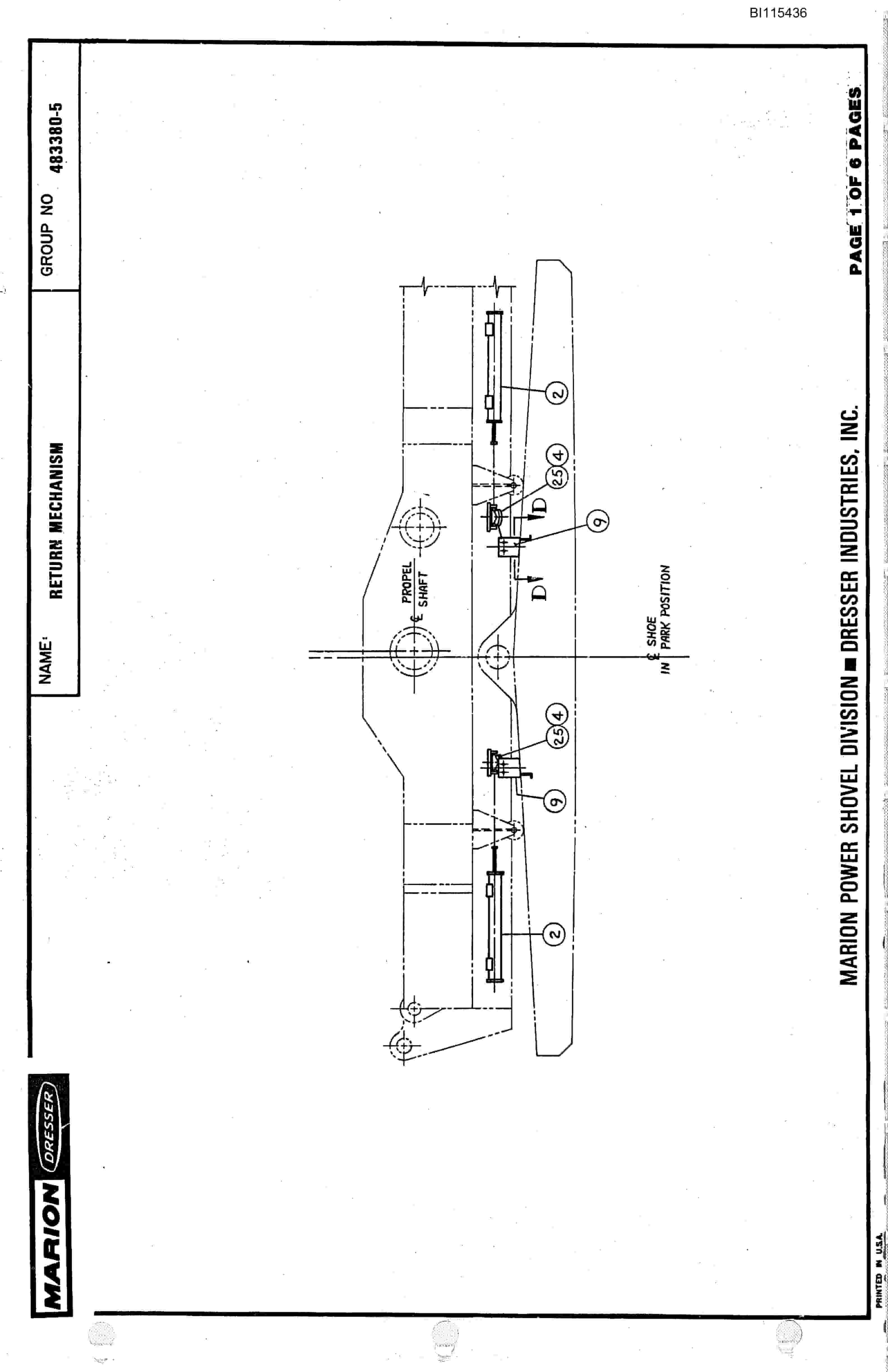 Bucyrus 8200 Parts Catalog BI115436-3