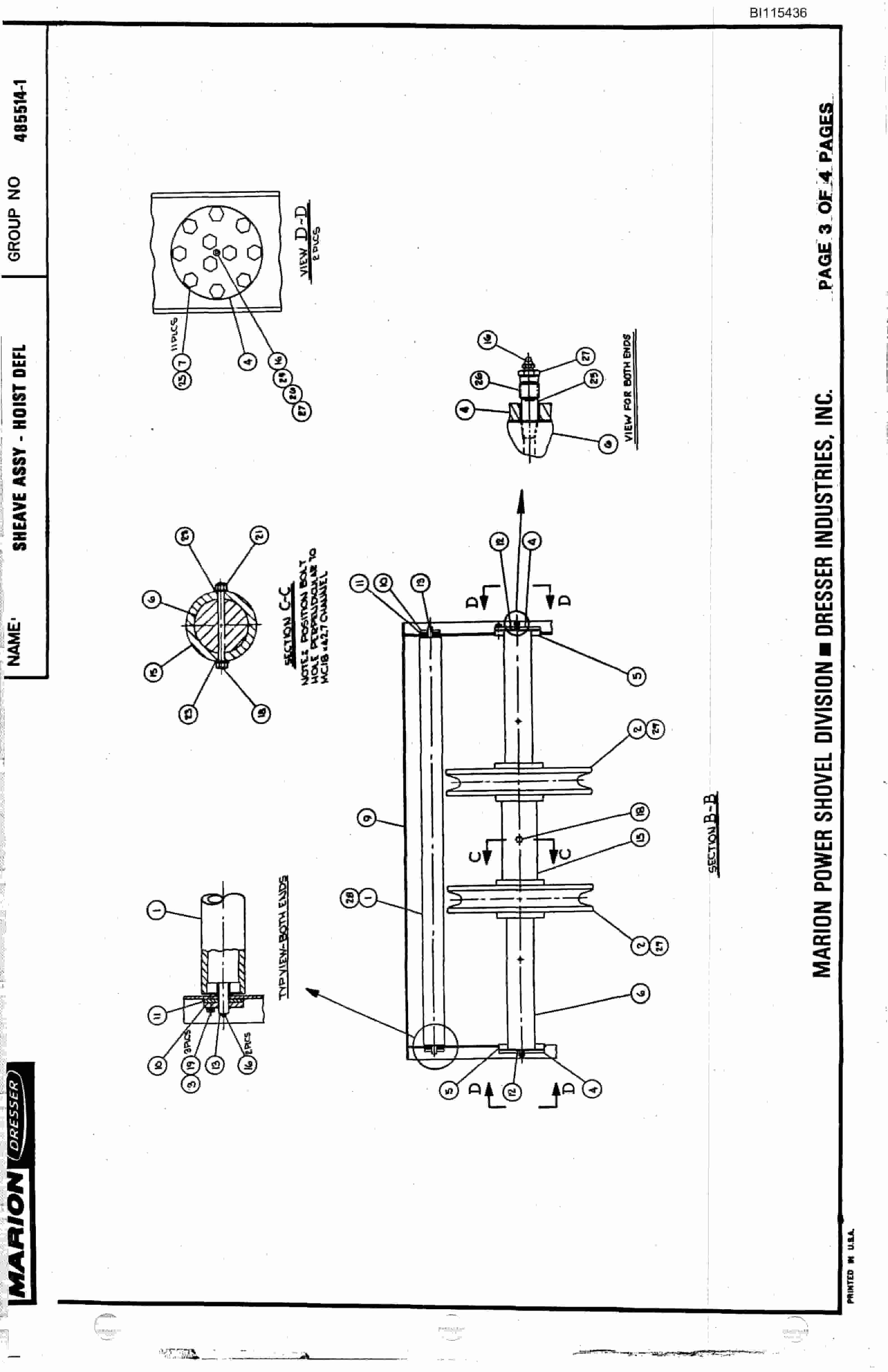 Bucyrus 8200 Parts Catalog BI115436-4