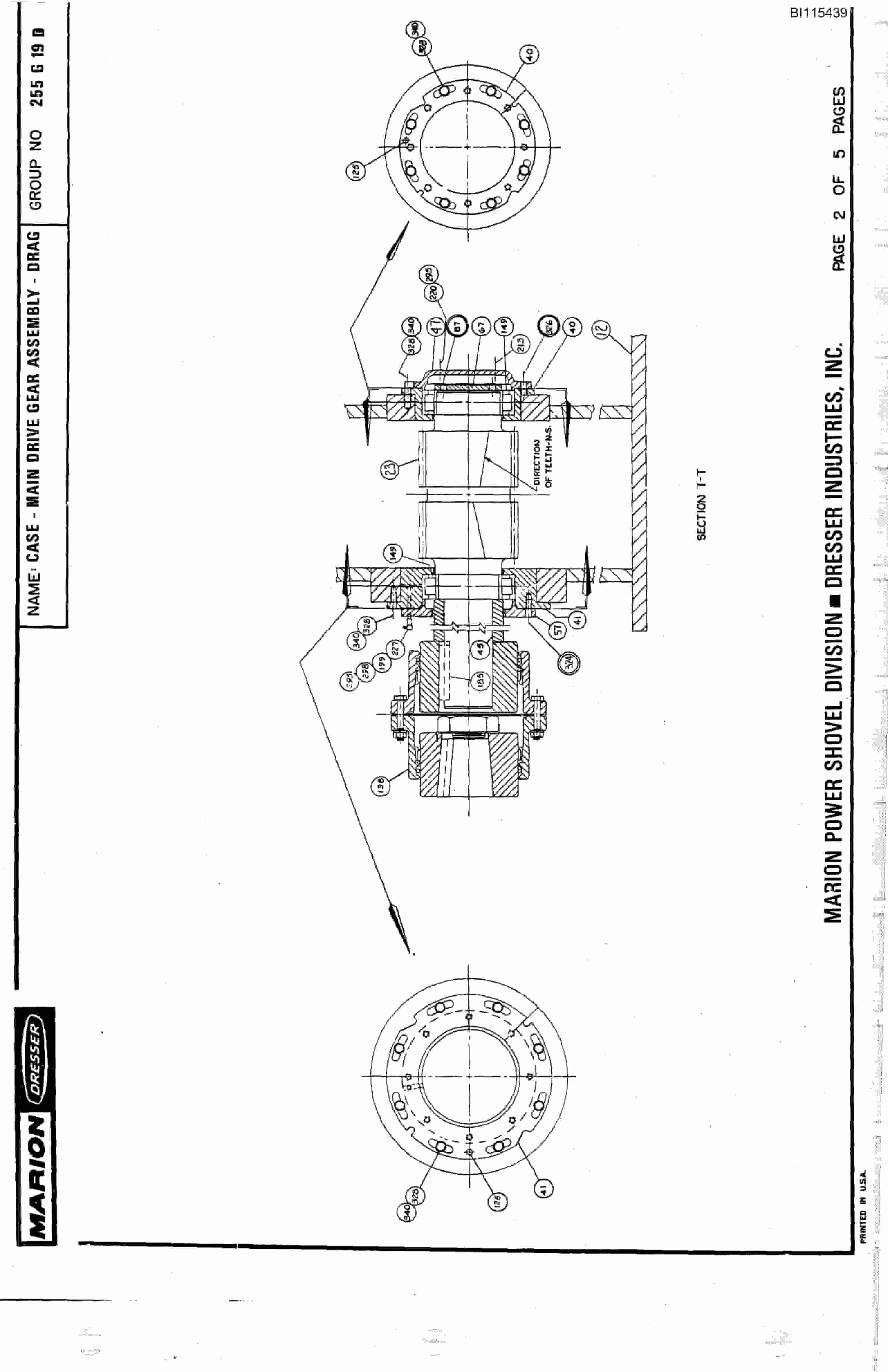 Bucyrus 8200 Parts Catalog BI115439-4