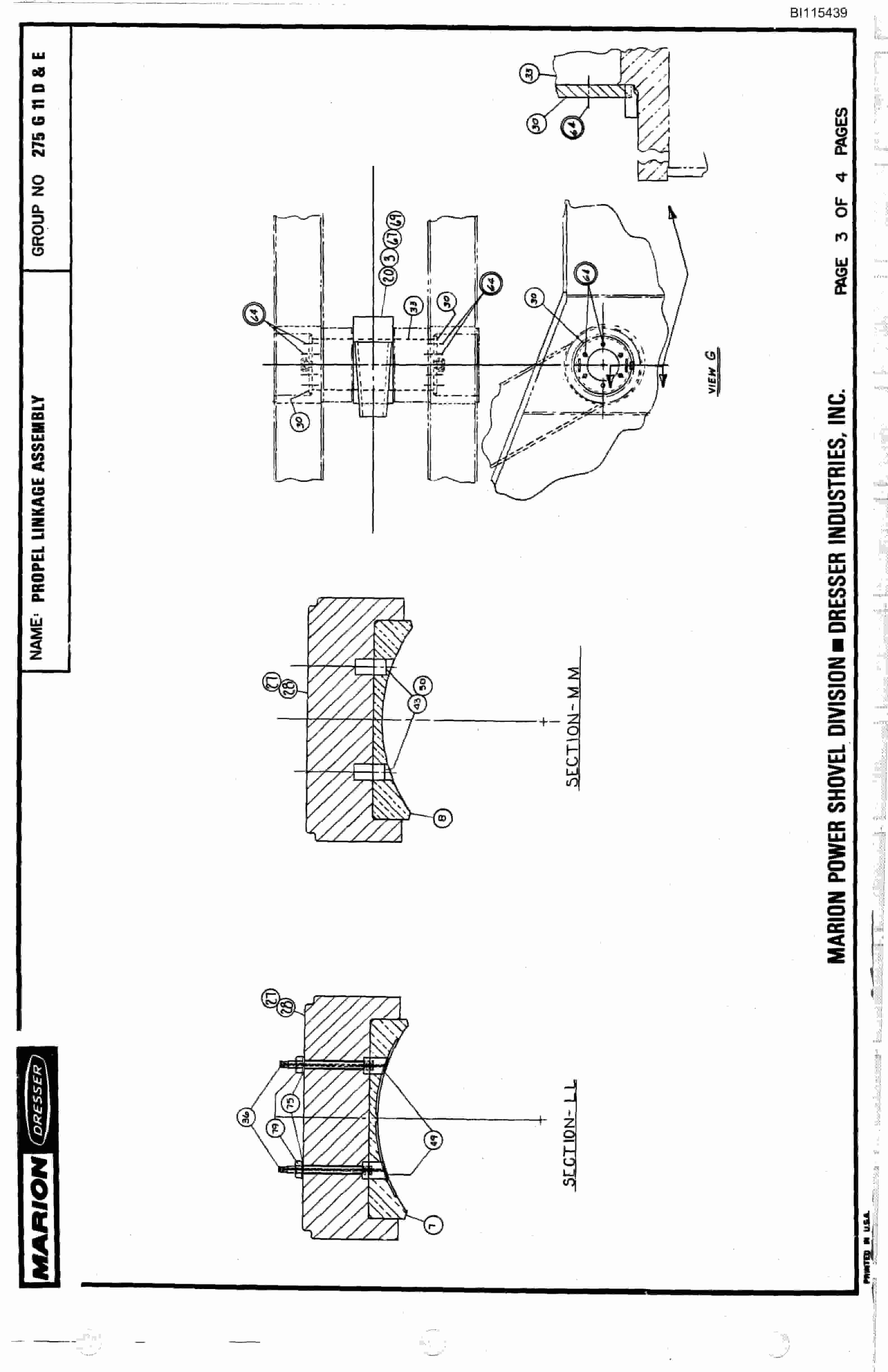 Bucyrus 8200 Parts Catalog BI115439-5