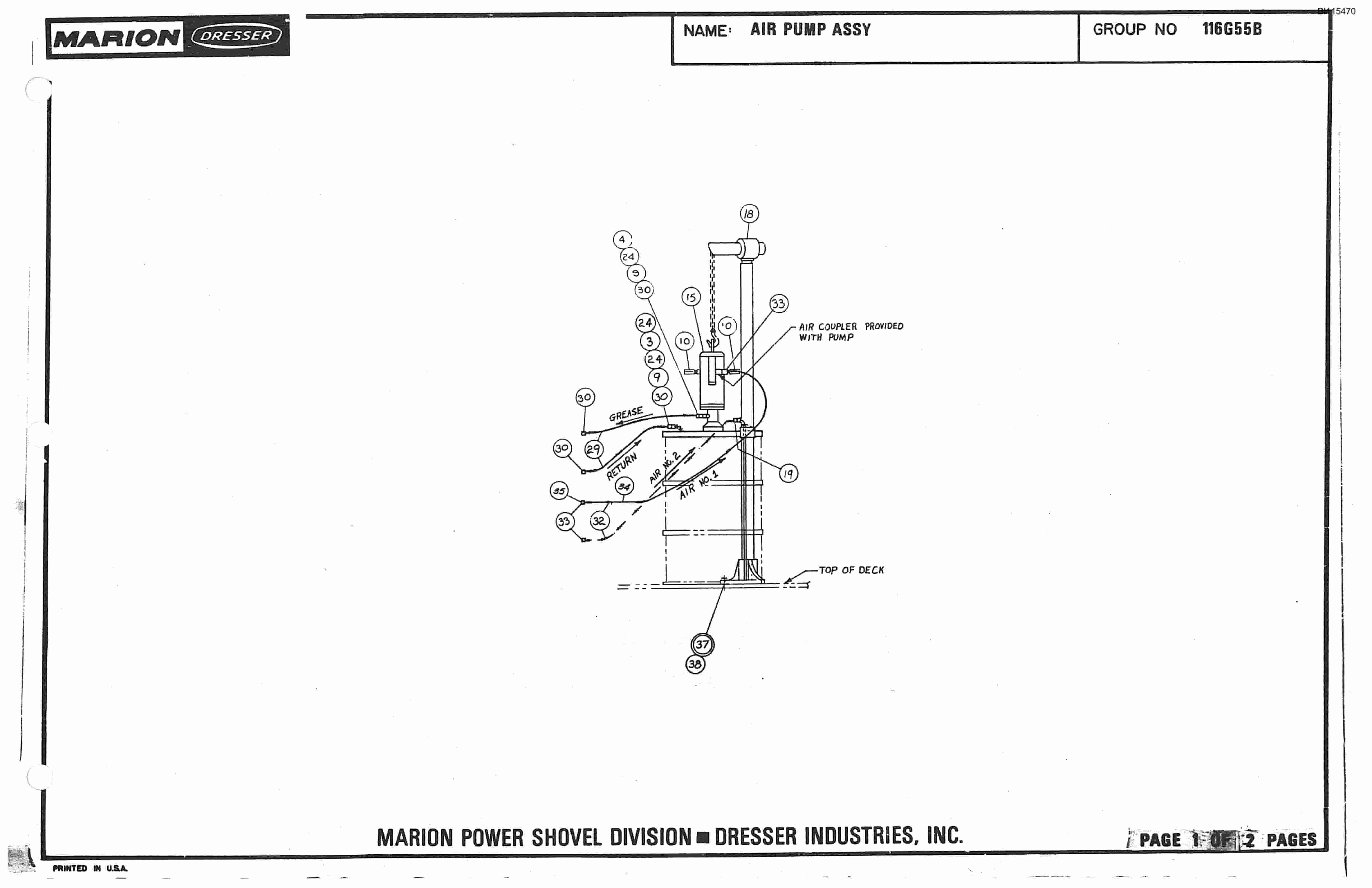 Bucyrus 8200 Parts Catalog BI115470-3