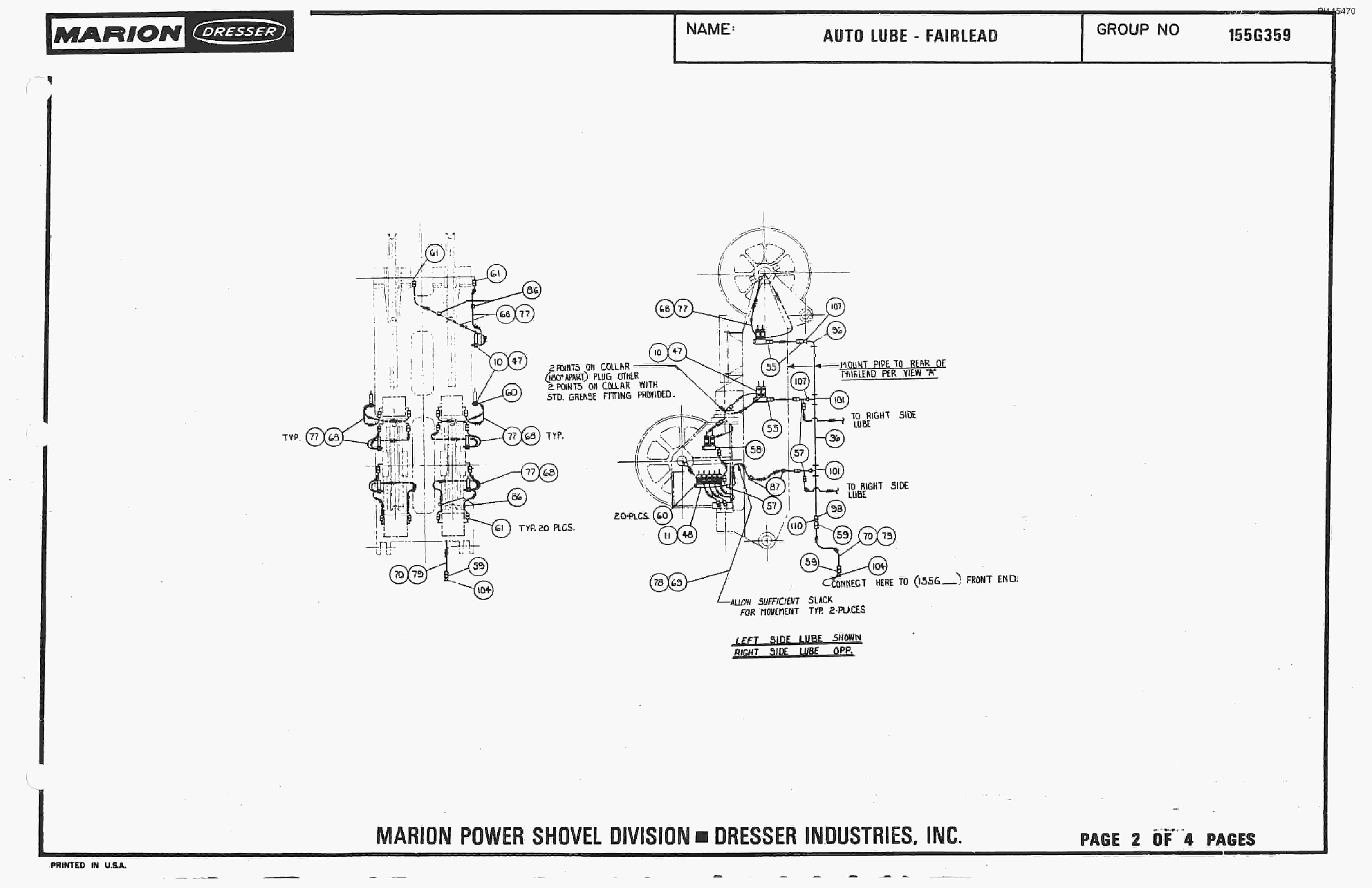Bucyrus 8200 Parts Catalog BI115470-5