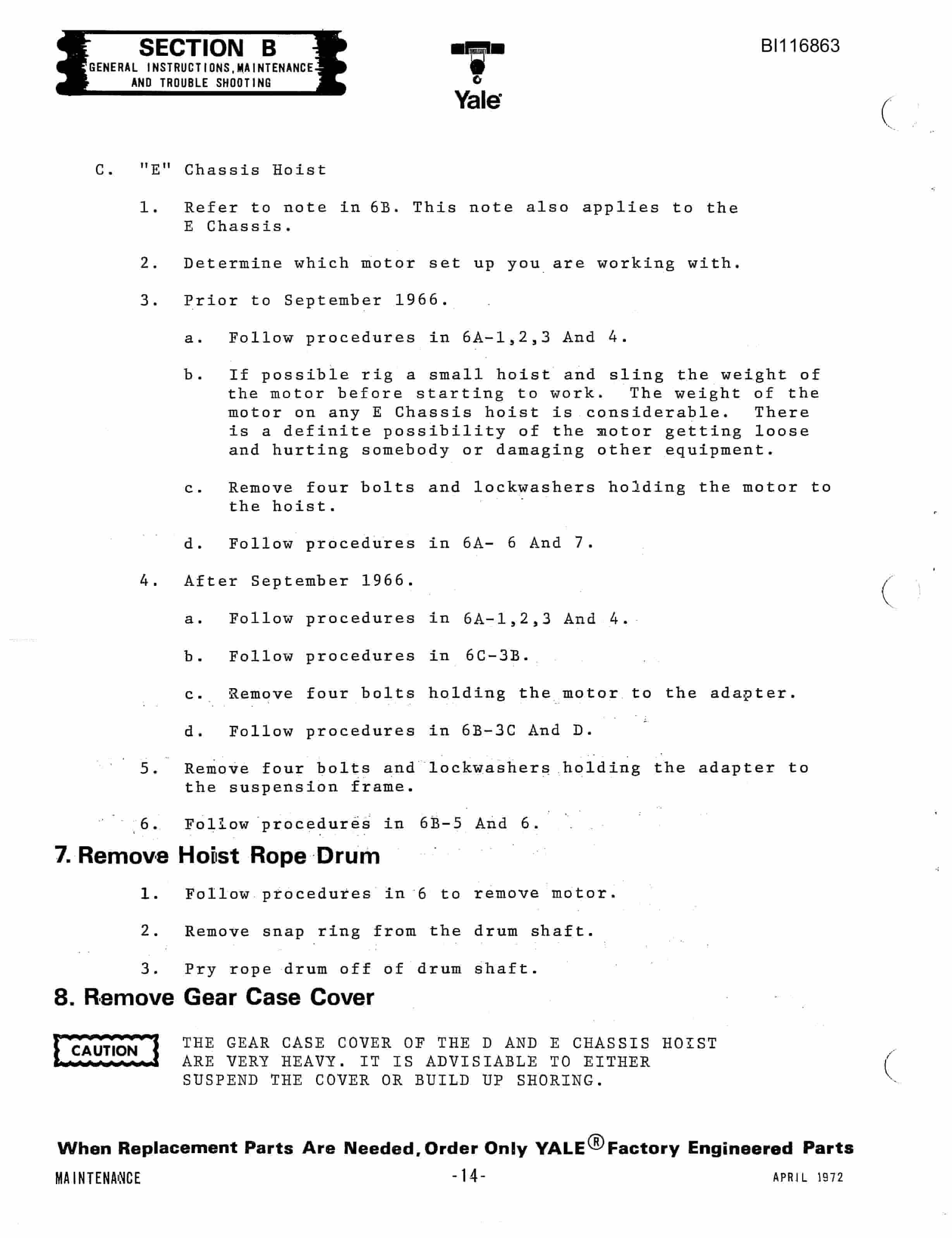 Bucyrus 8200 Parts Catalog BI116863-5