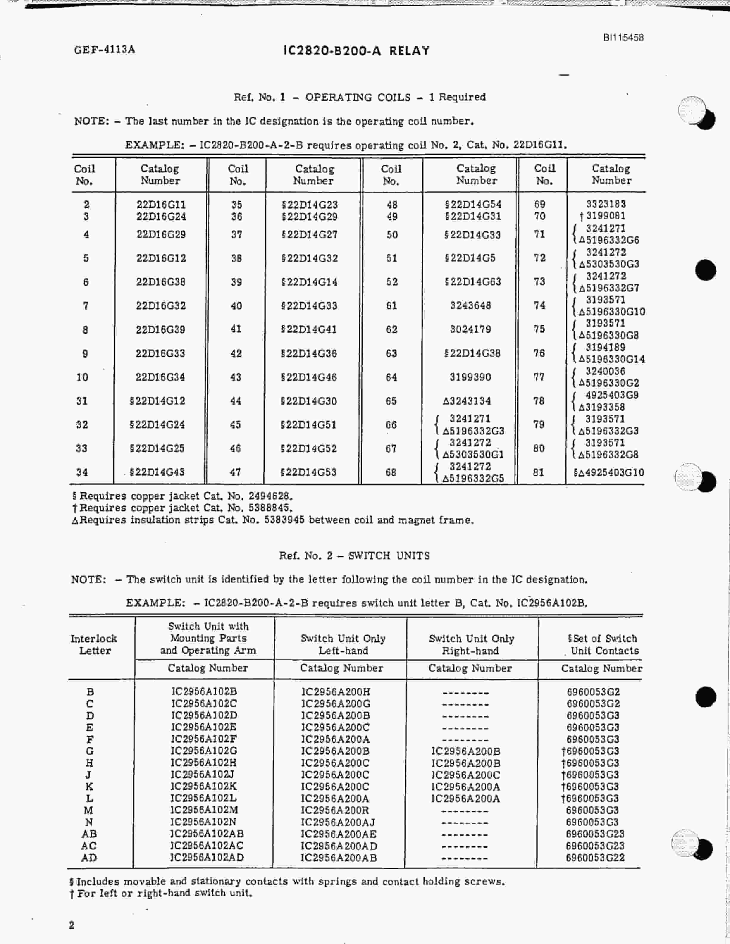 Bucyrus 8200 Shovel Parts Catalog BI115458-5