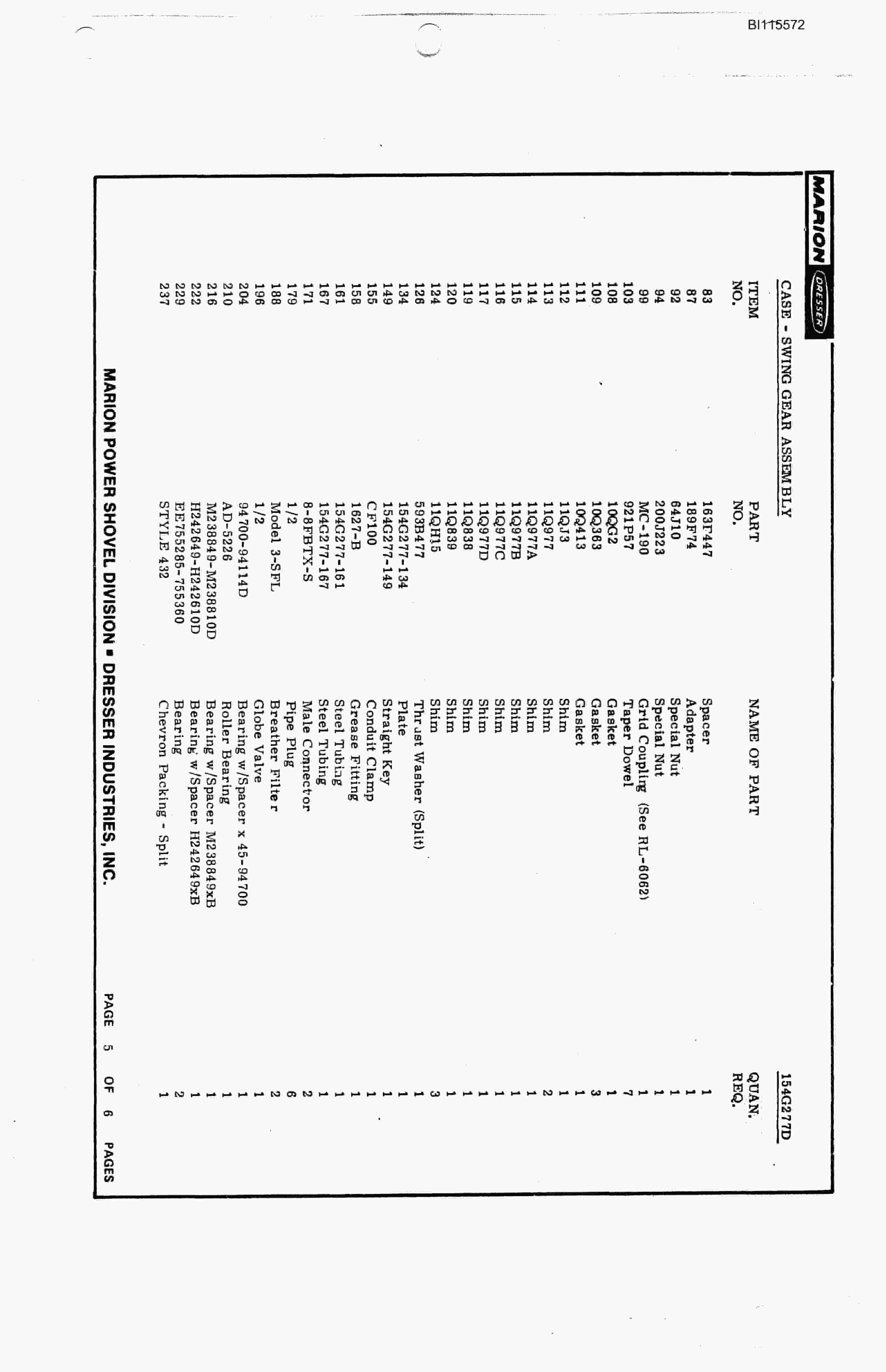 Bucyrus 8200 Technical Manual BI115572-2