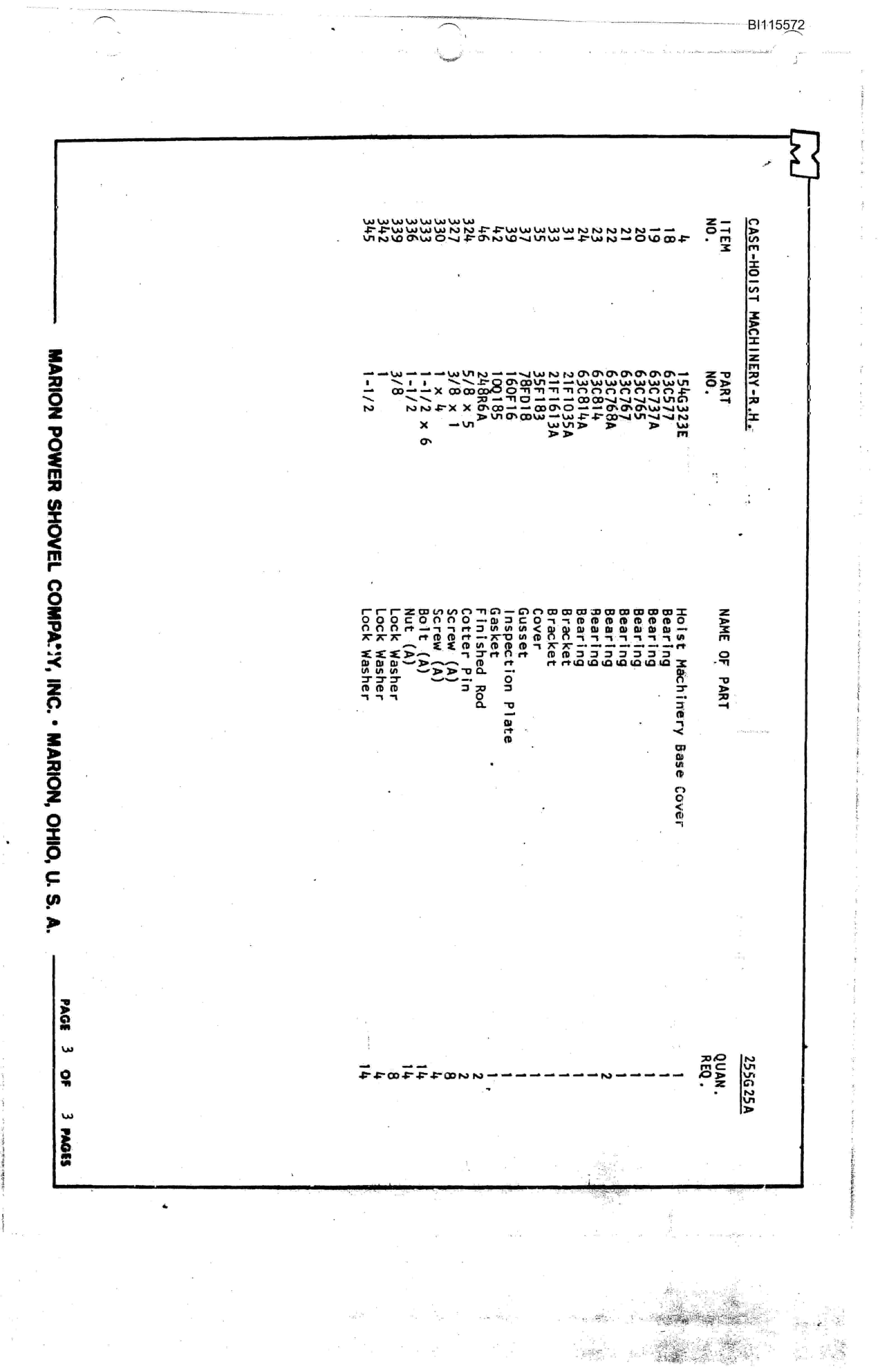 Bucyrus 8200 Technical Manual BI115572-4