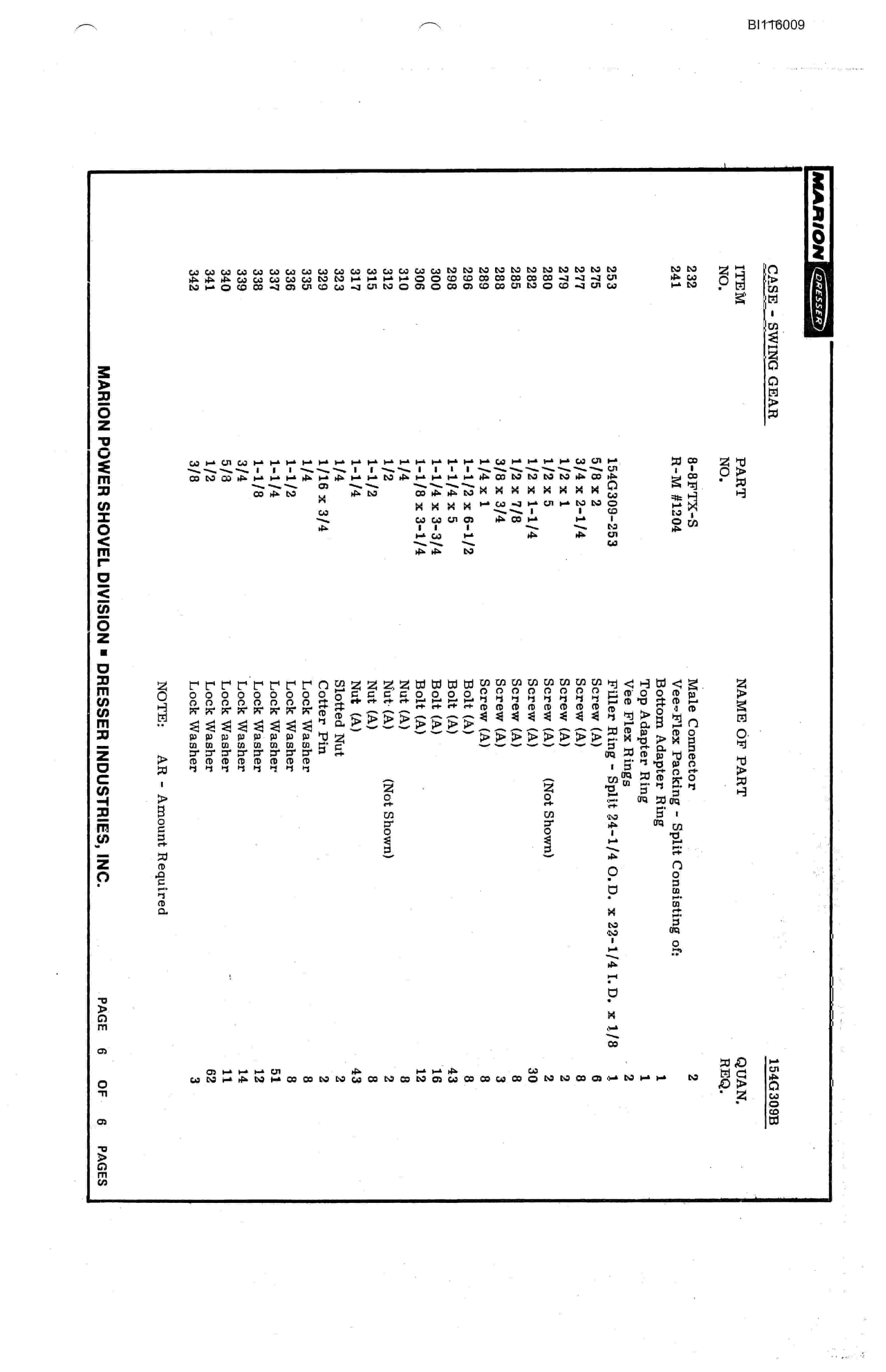 Bucyrus 8200 Technical Manual BI116009-2