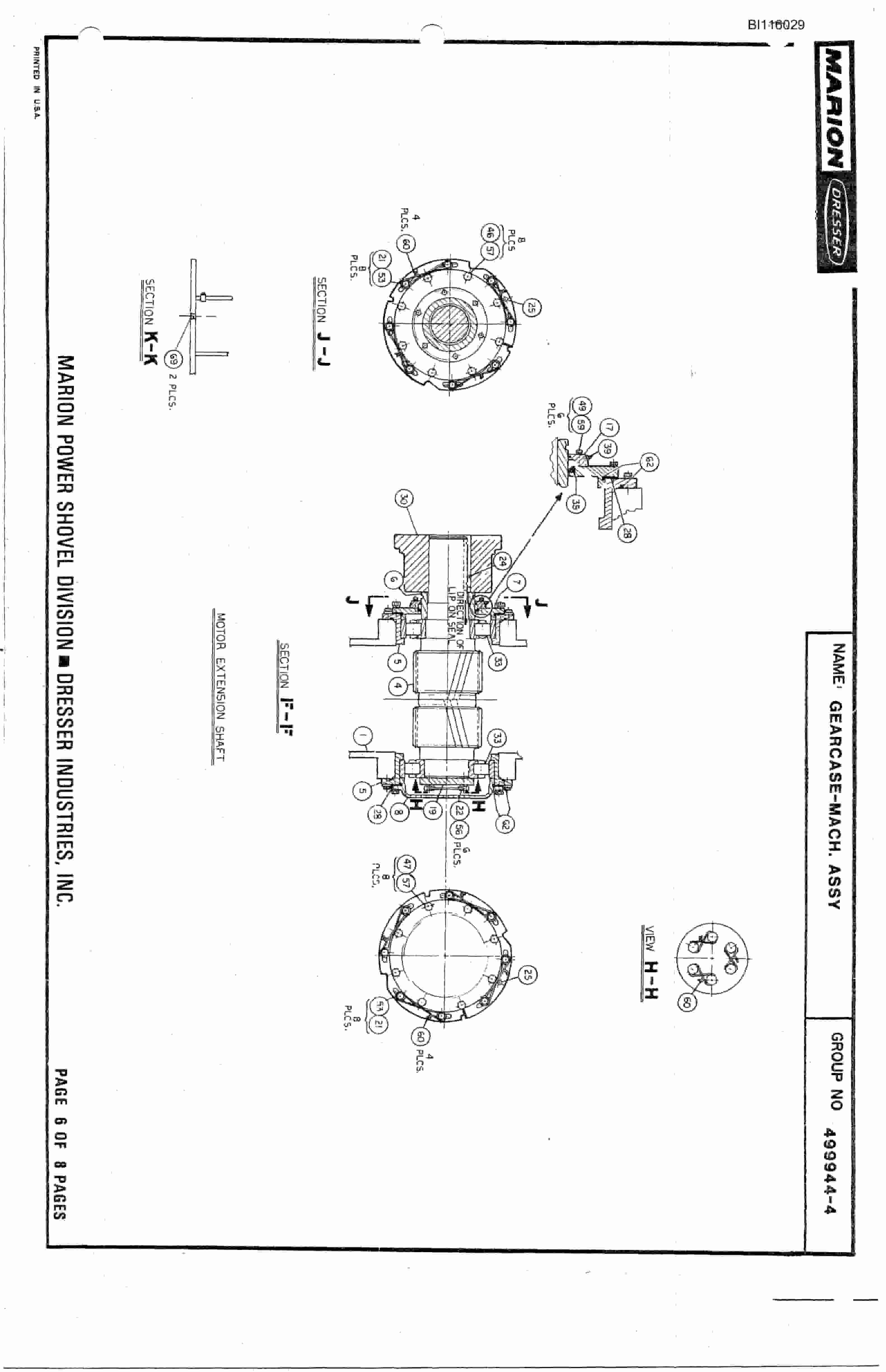 Bucyrus 8200 Technical Manual BI116029-5