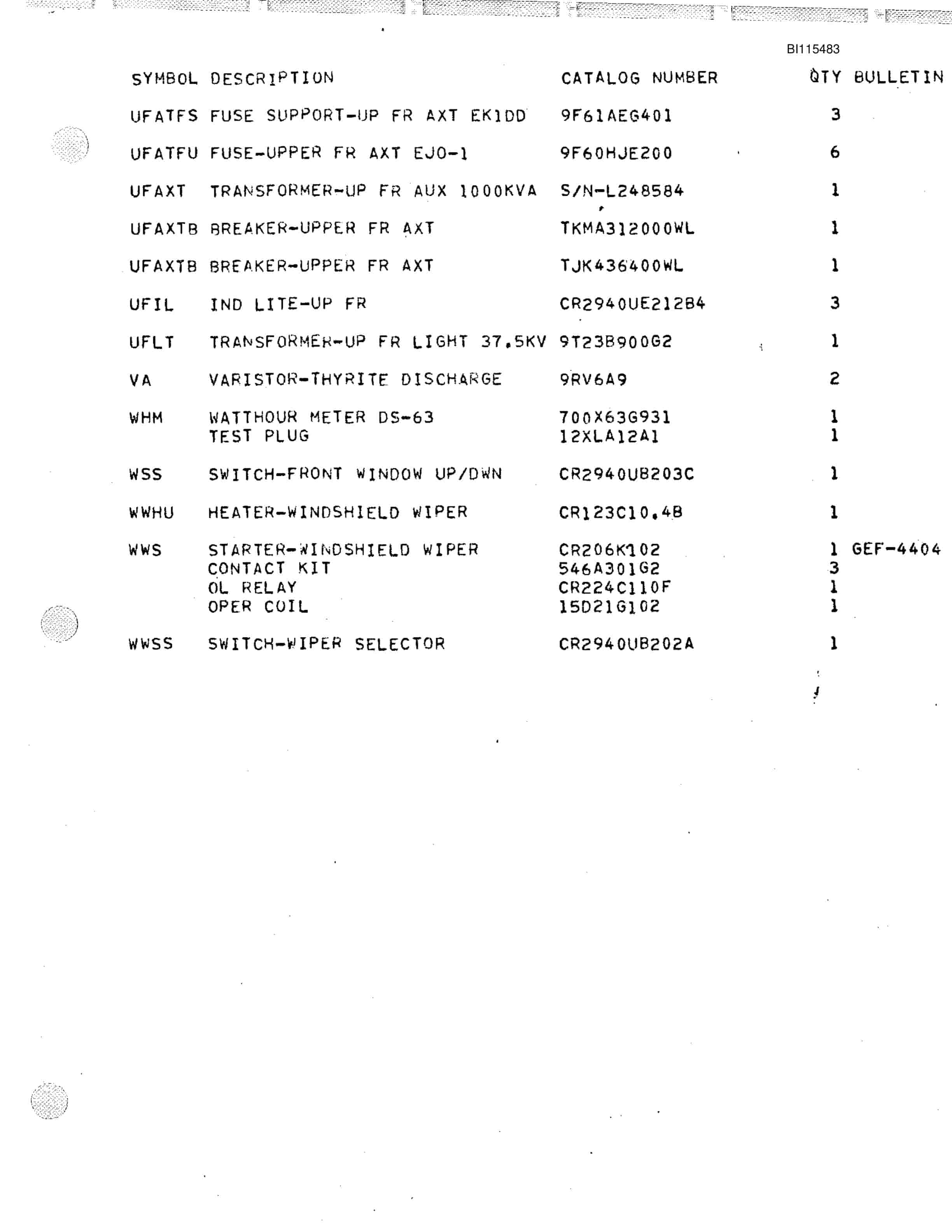Bucyrus 8200 Walking Dragline Parts Catalog BI115483-2