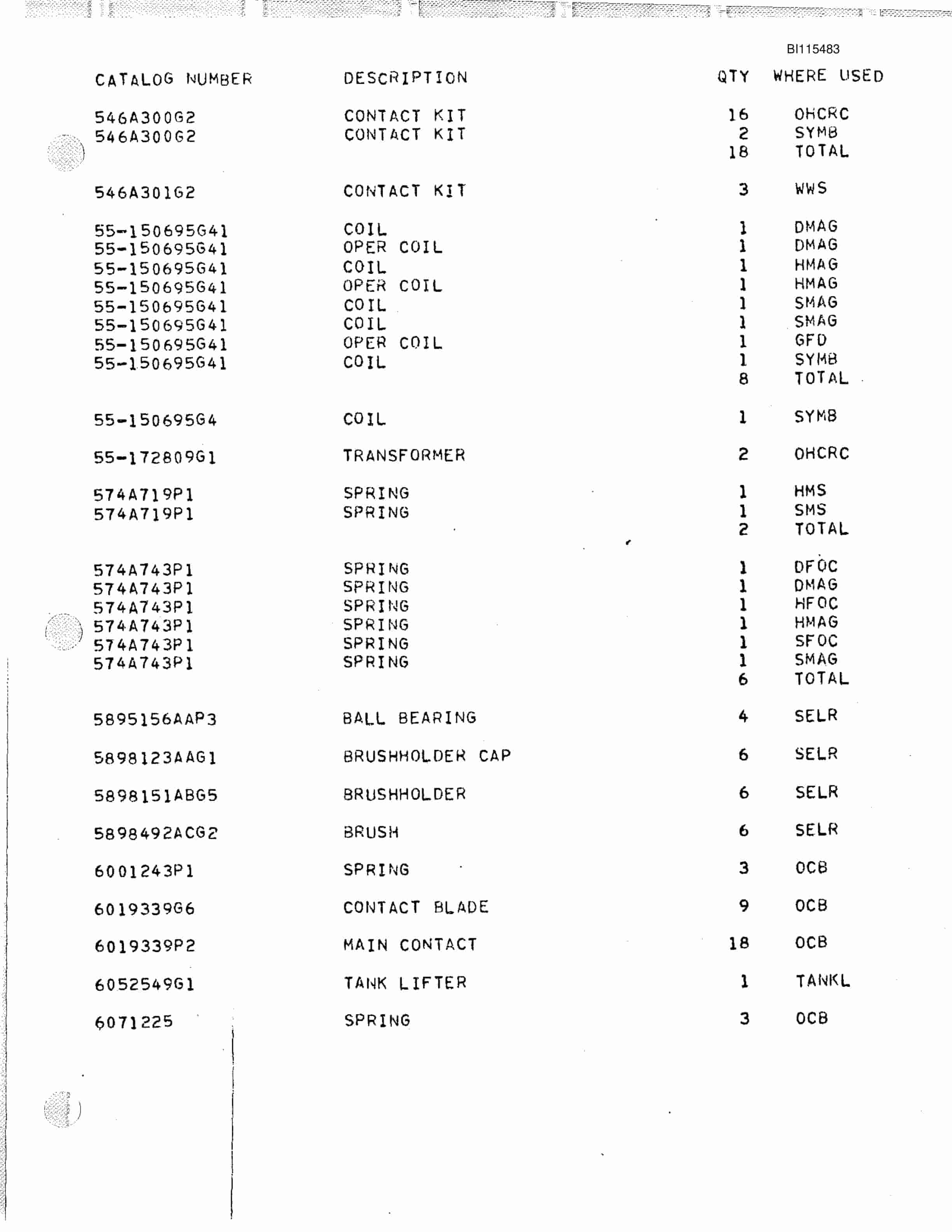 Bucyrus 8200 Walking Dragline Parts Catalog BI115483-3