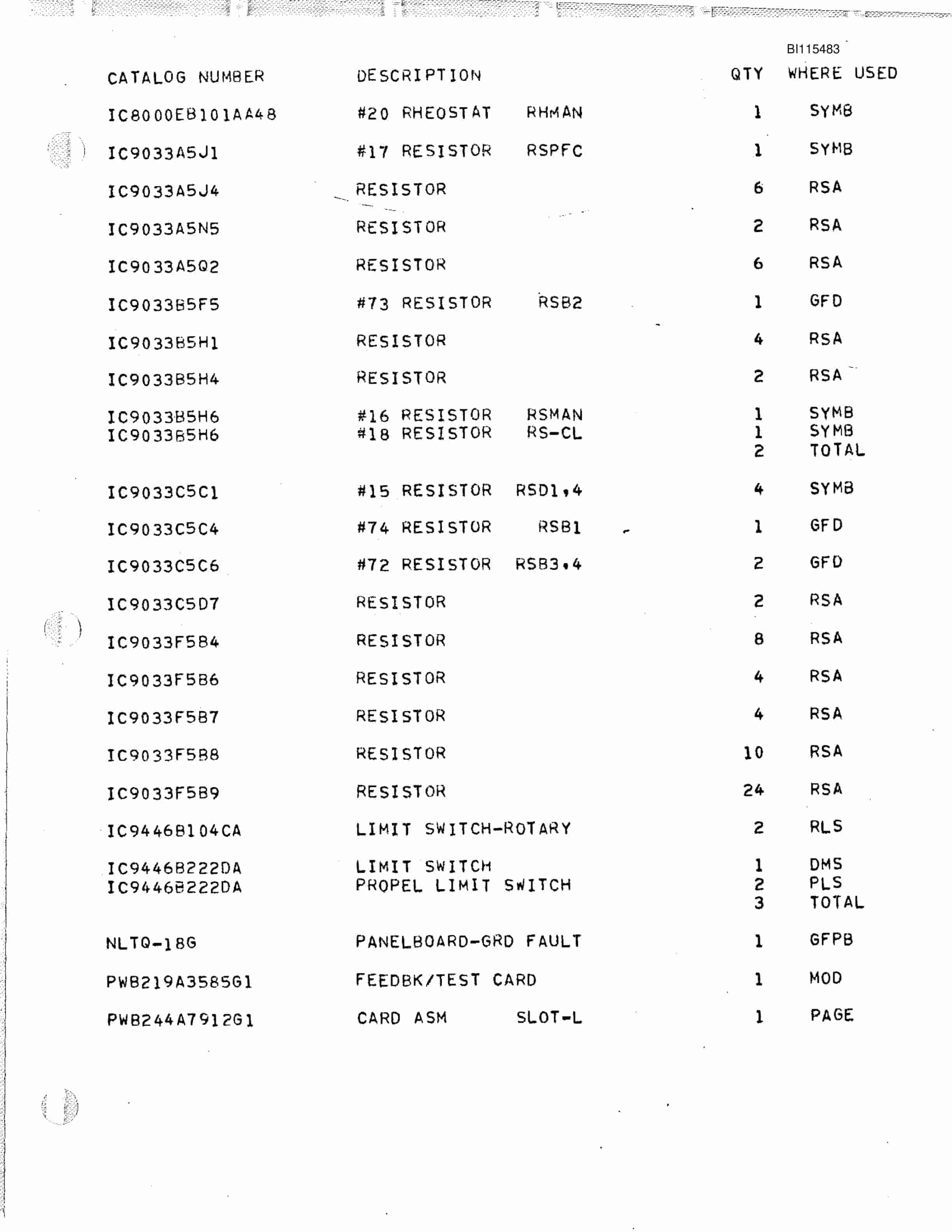 Bucyrus 8200 Walking Dragline Parts Catalog BI115483-4