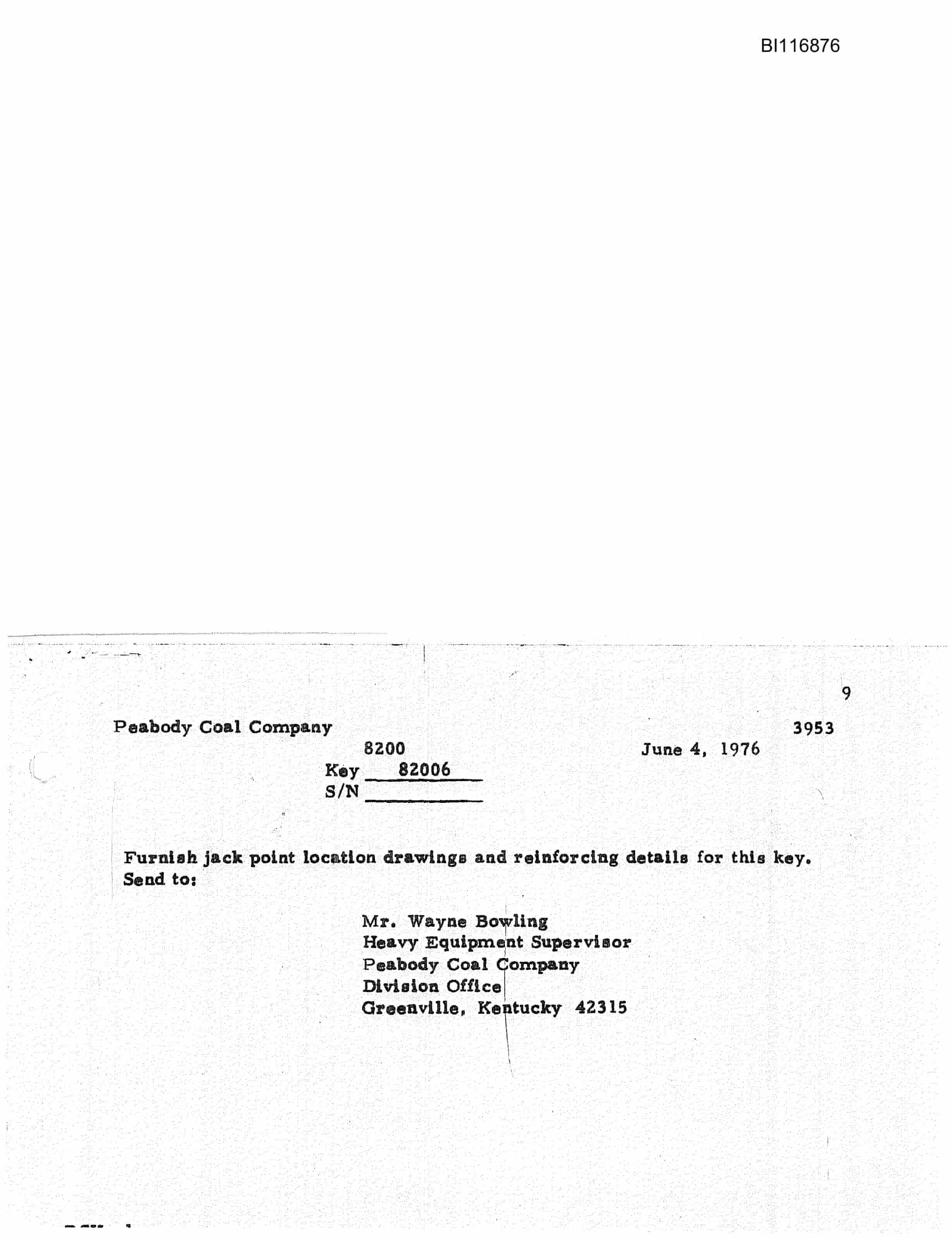Bucyrus 8200 Walking Dragline Parts Catalog BI116876-4