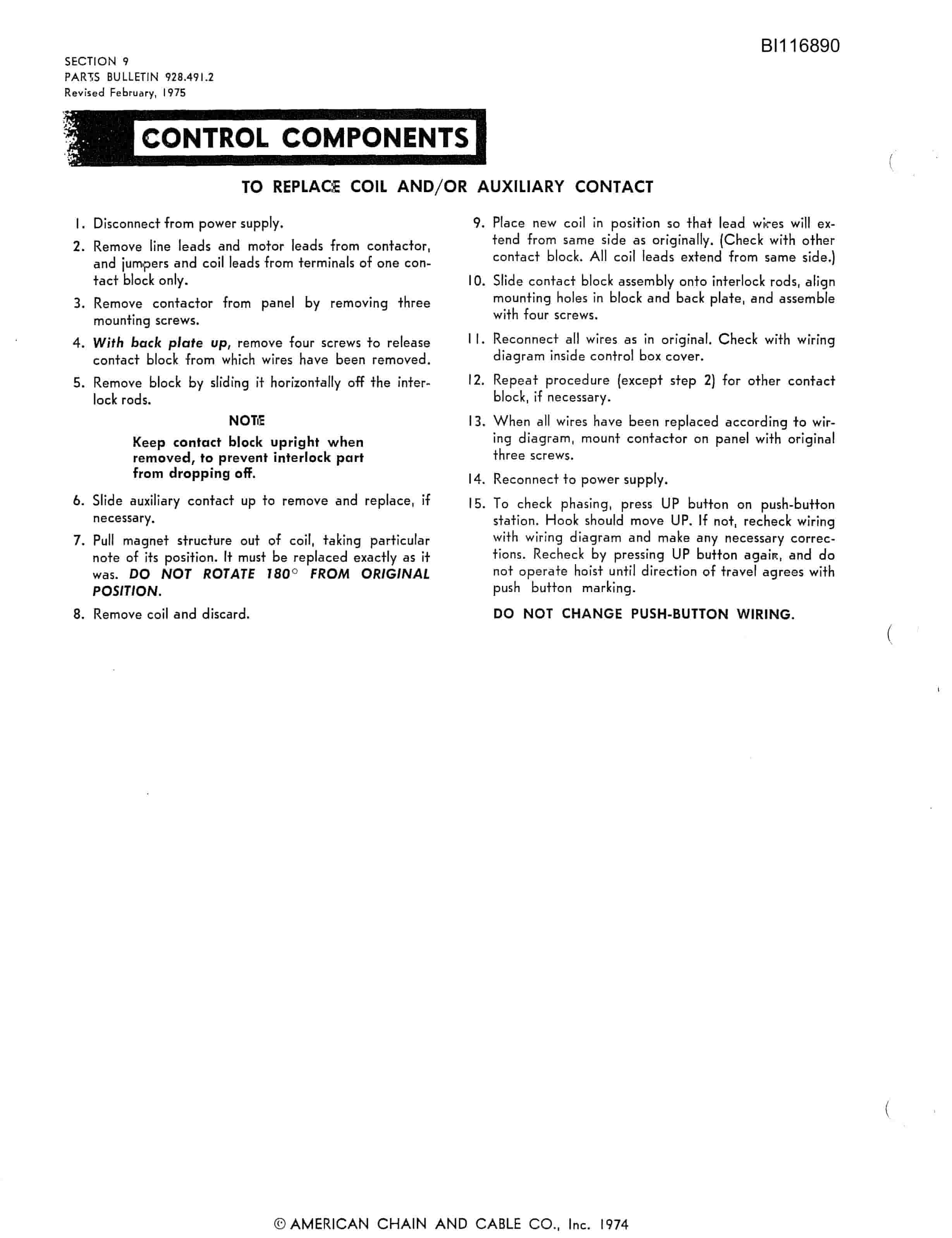 Bucyrus 8200 Walking Dragline Parts Catalog BI116890-3