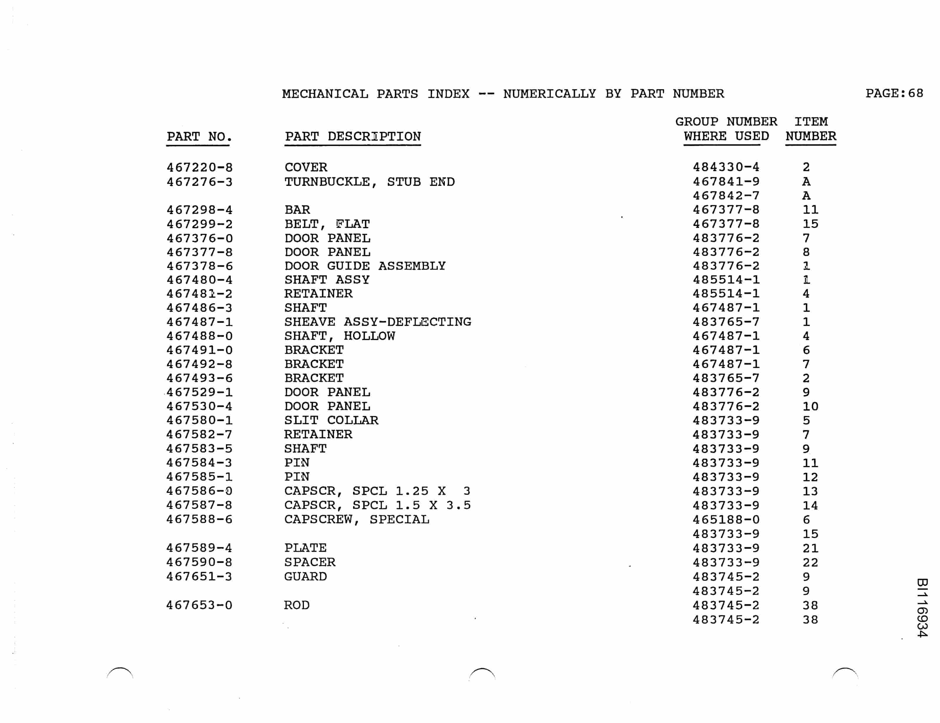 Bucyrus 8200 Walking Dragline Parts Catalog BI116934 Vol 2-3