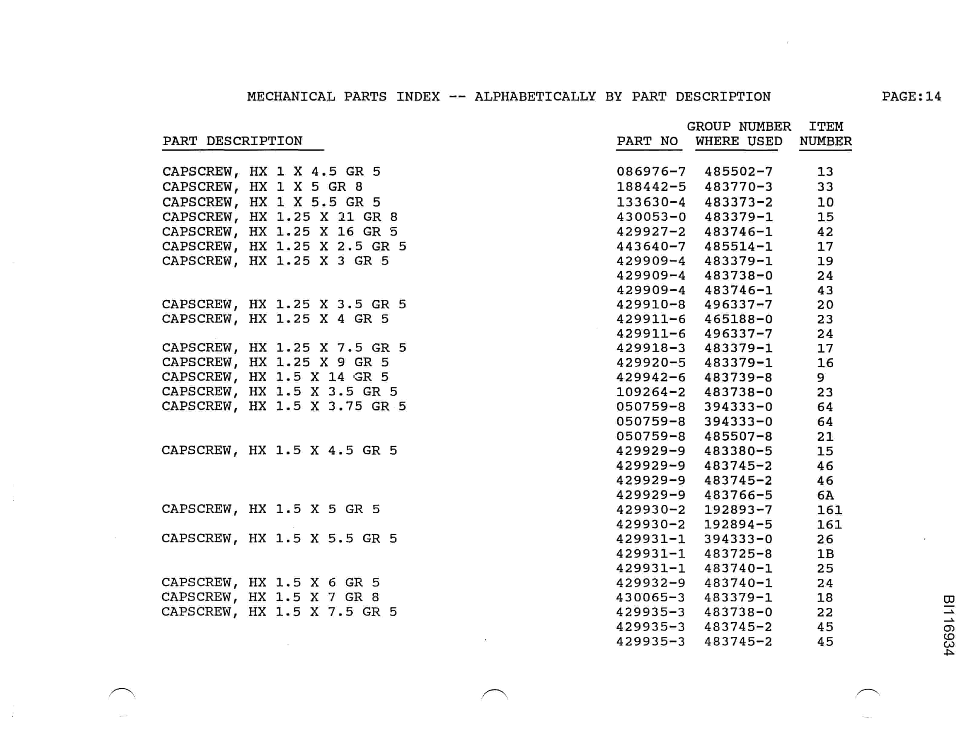 Bucyrus 8200 Walking Dragline Parts Catalog BI116934 Vol 2-4
