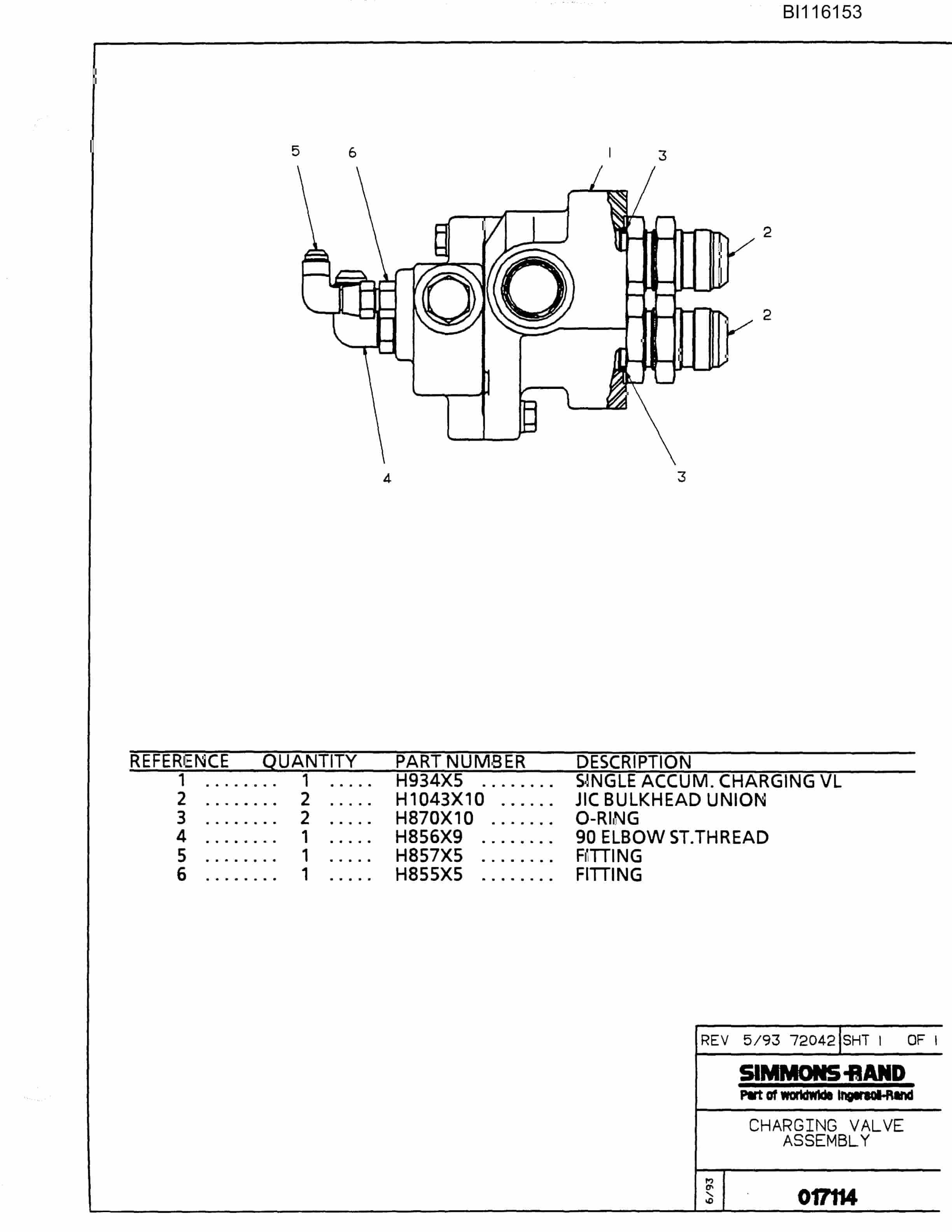 Bucyrus 828B Parts Catalog BI116153-4