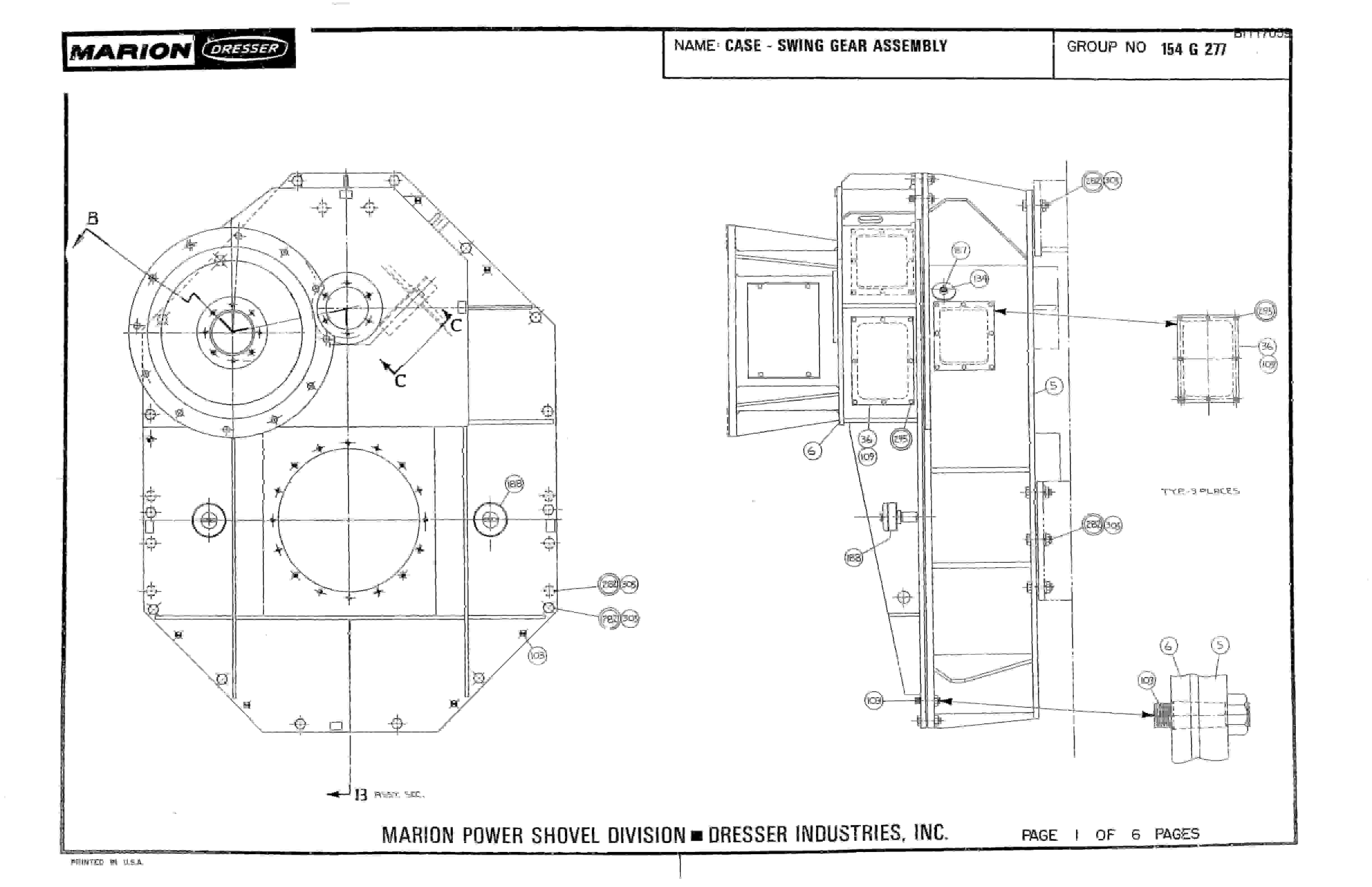 Bucyrus 8400 Parts Book BI117059-2