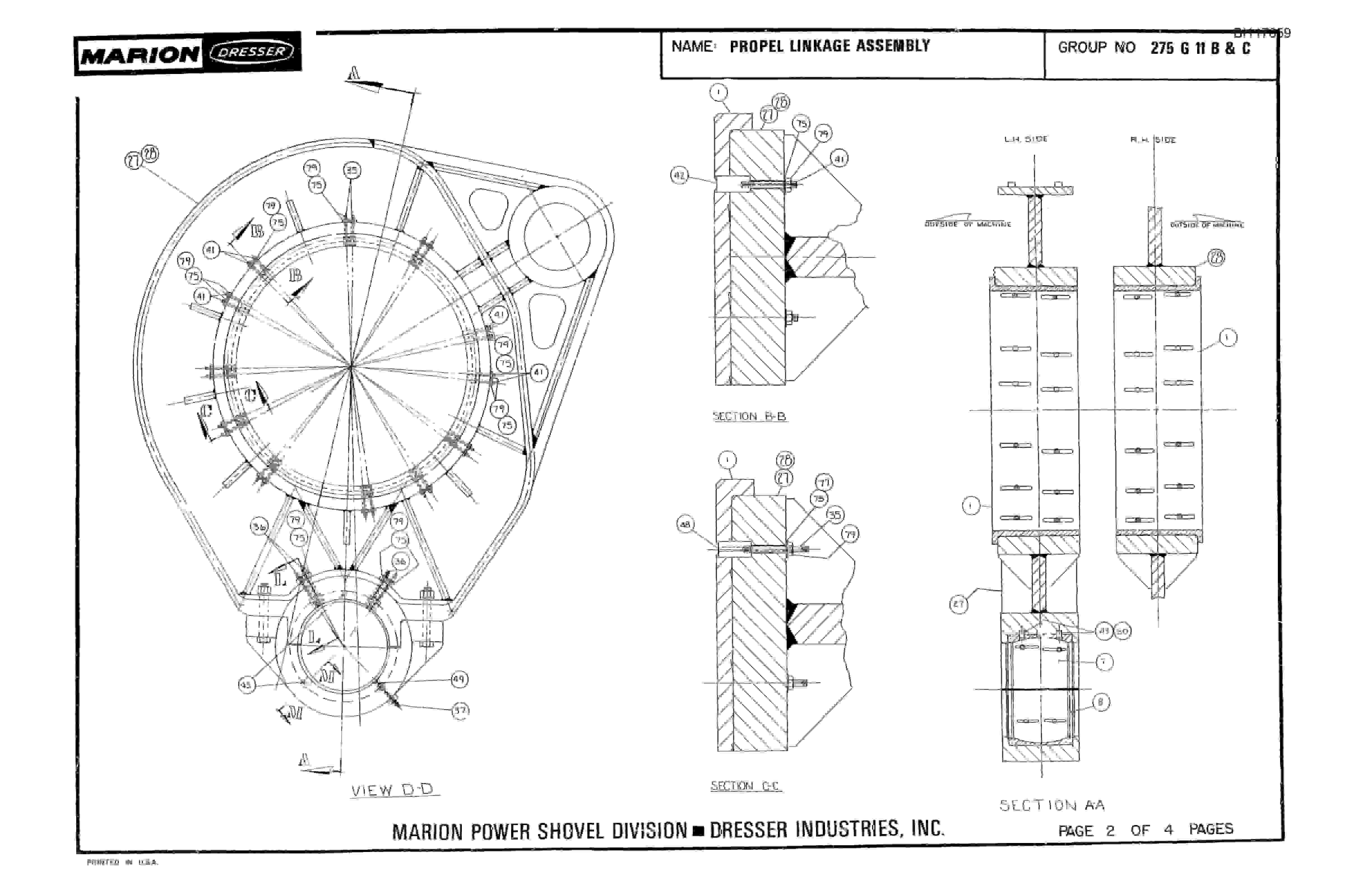 Bucyrus 8400 Parts Book BI117059-4