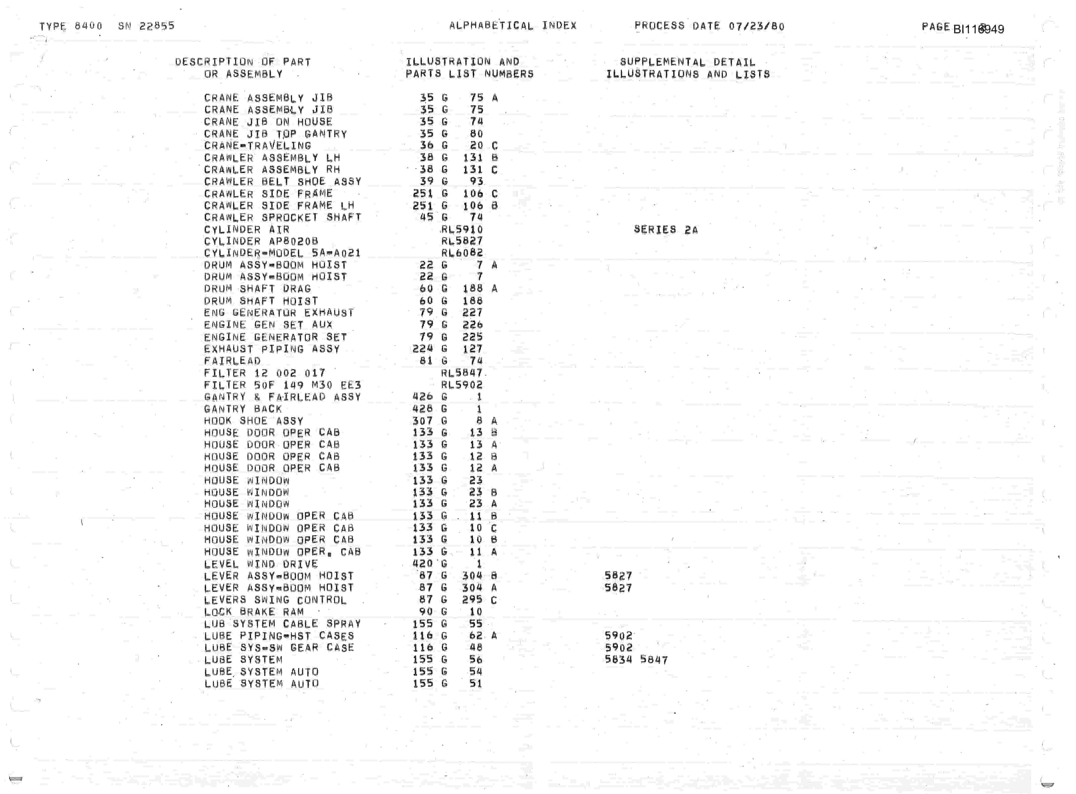 Bucyrus 8400 Technical Manual BI116949-5