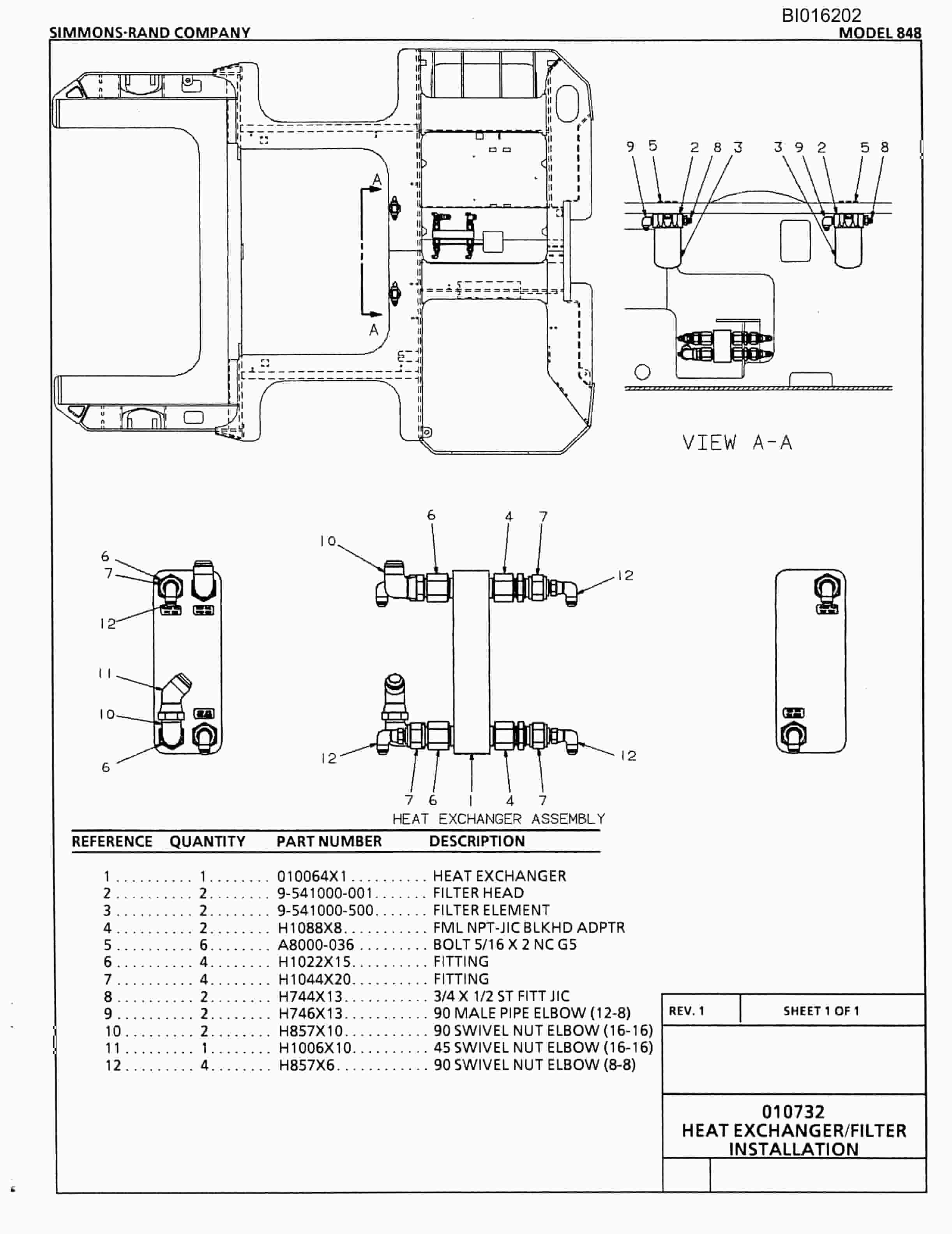 Bucyrus 848 Parts Catalog BI016202-4