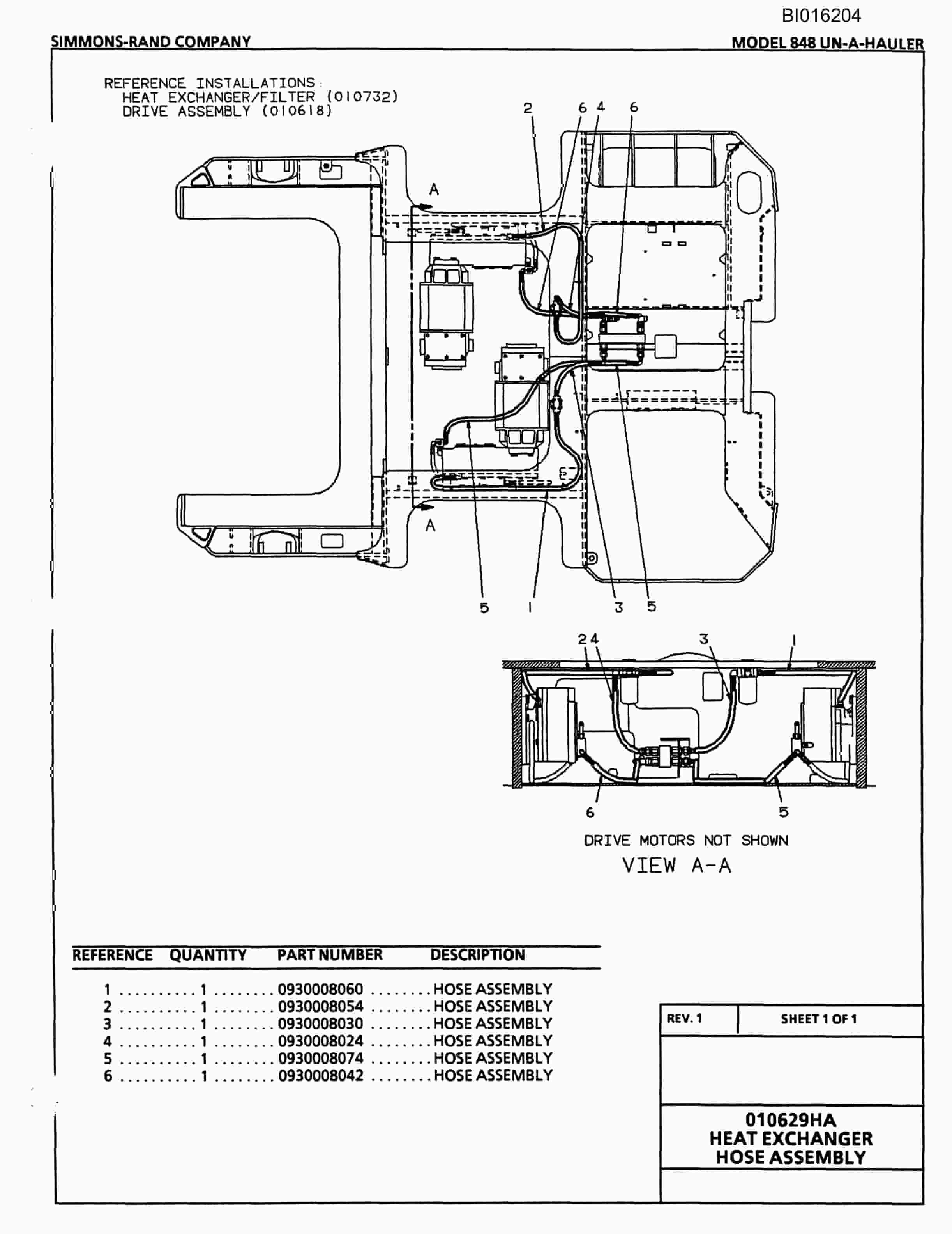 Bucyrus 848 Parts Catalog BI016204-4