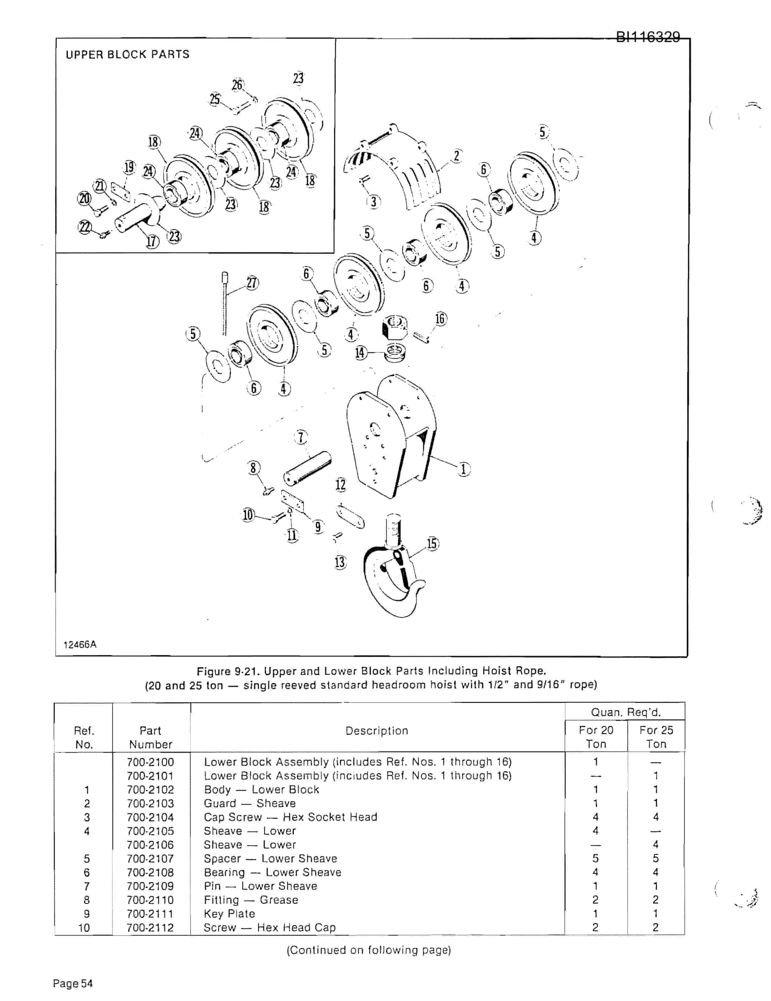 Bucyrus 8750-43B Parts Catalog BI116329-4