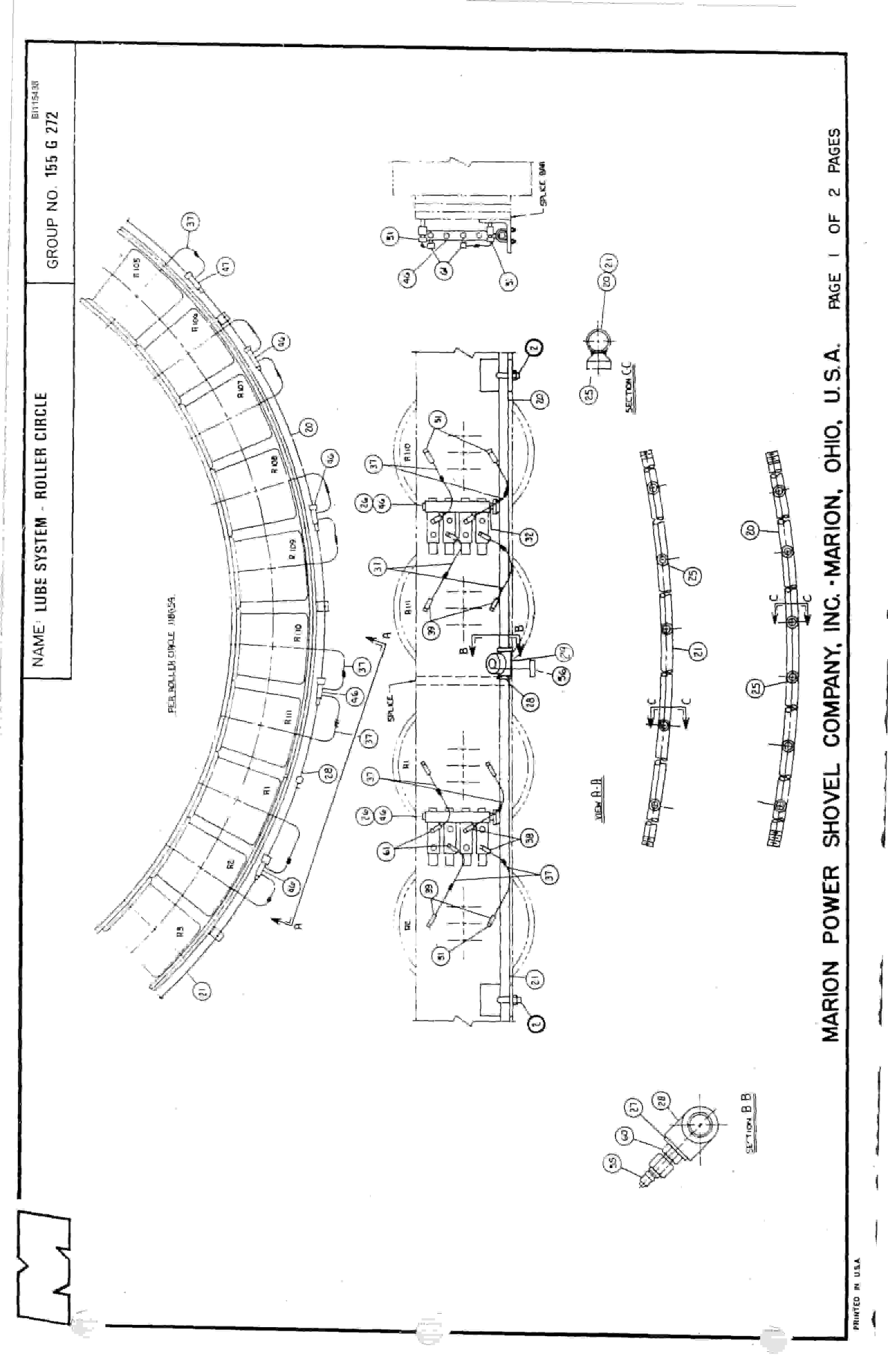Bucyrus 8750 Parts Catalog BI115438-5
