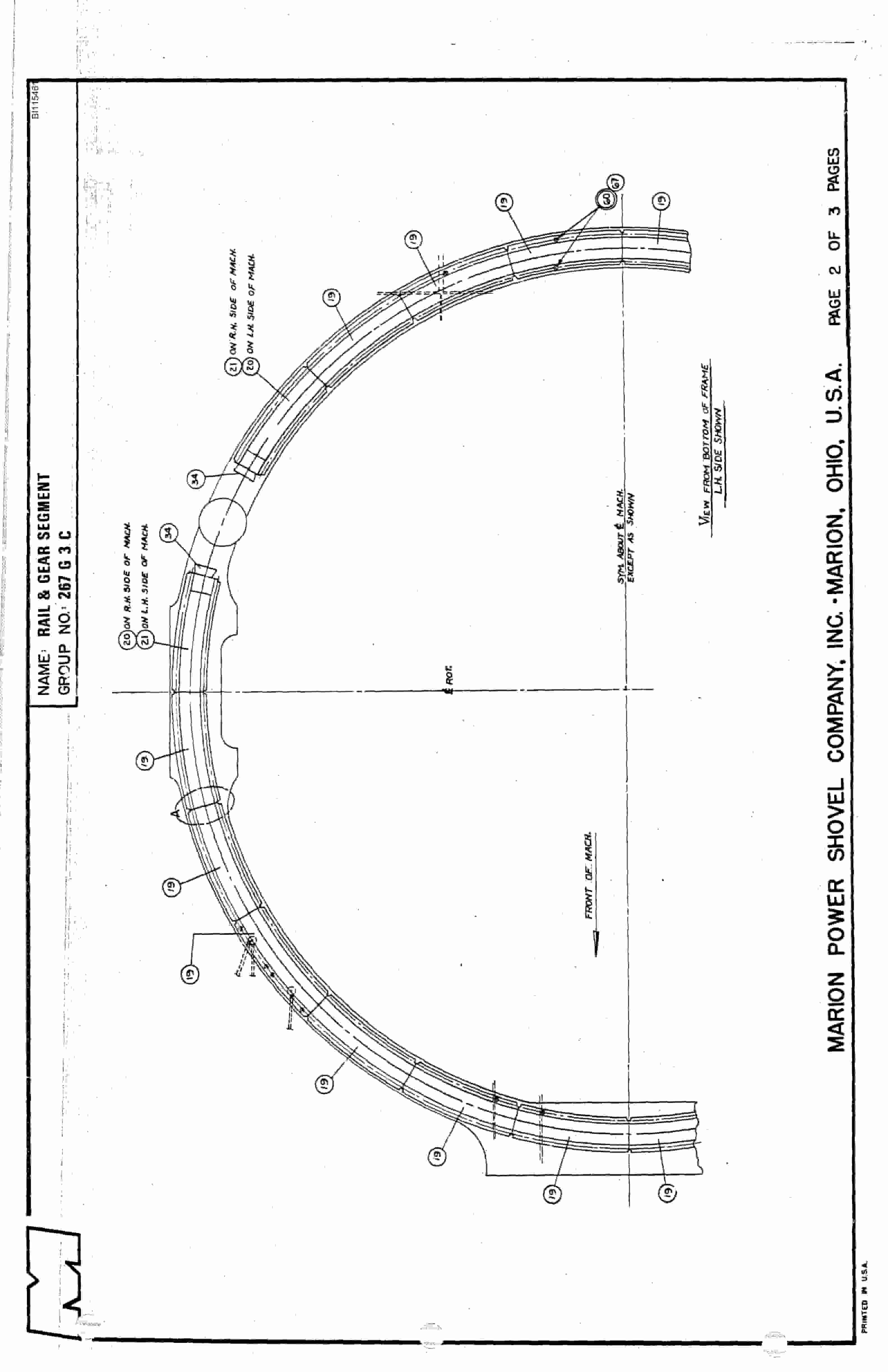 Bucyrus 8750 Parts Catalog BI115461-5