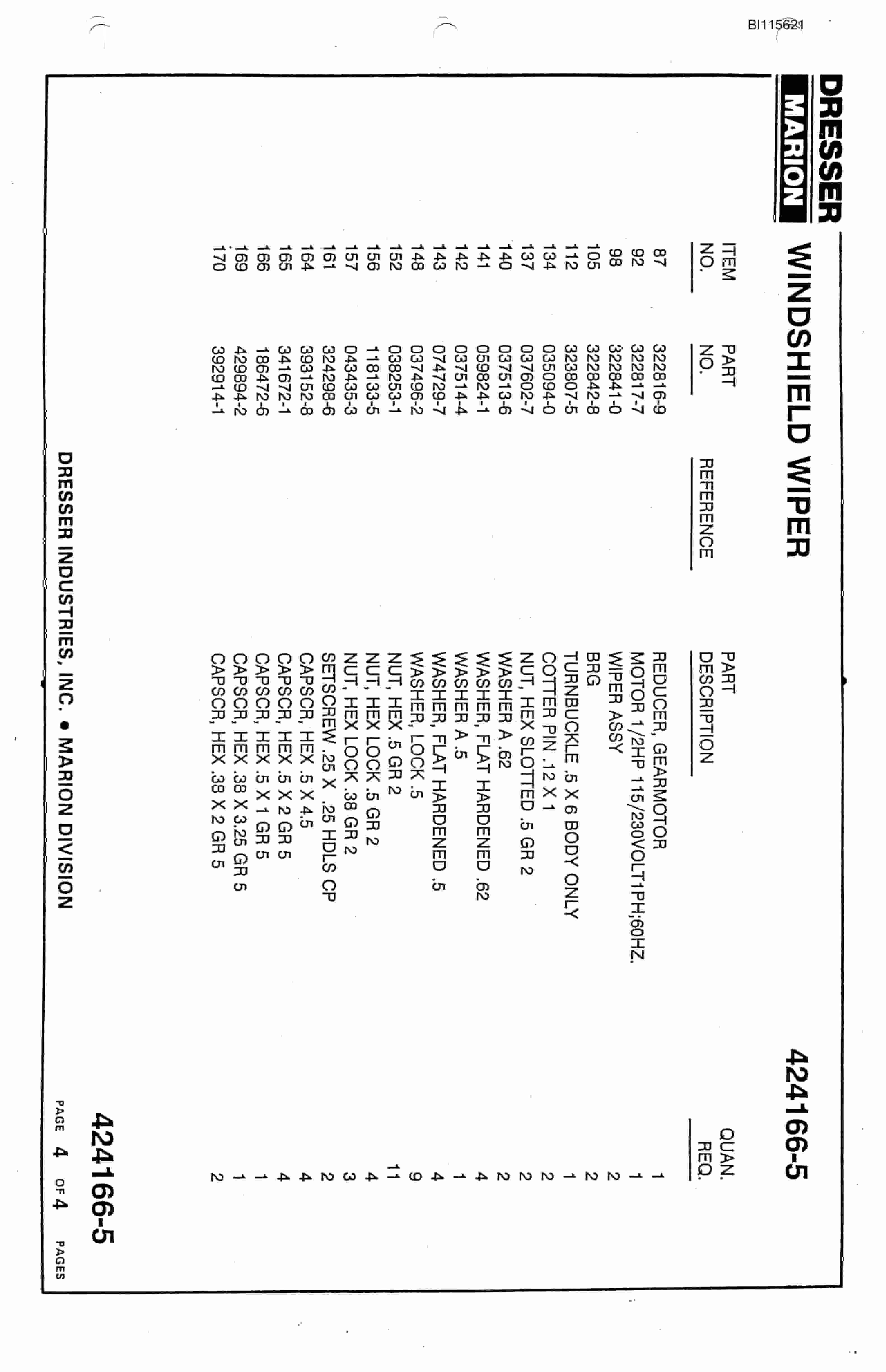 Bucyrus 8750 Technical Manual BI115621-3