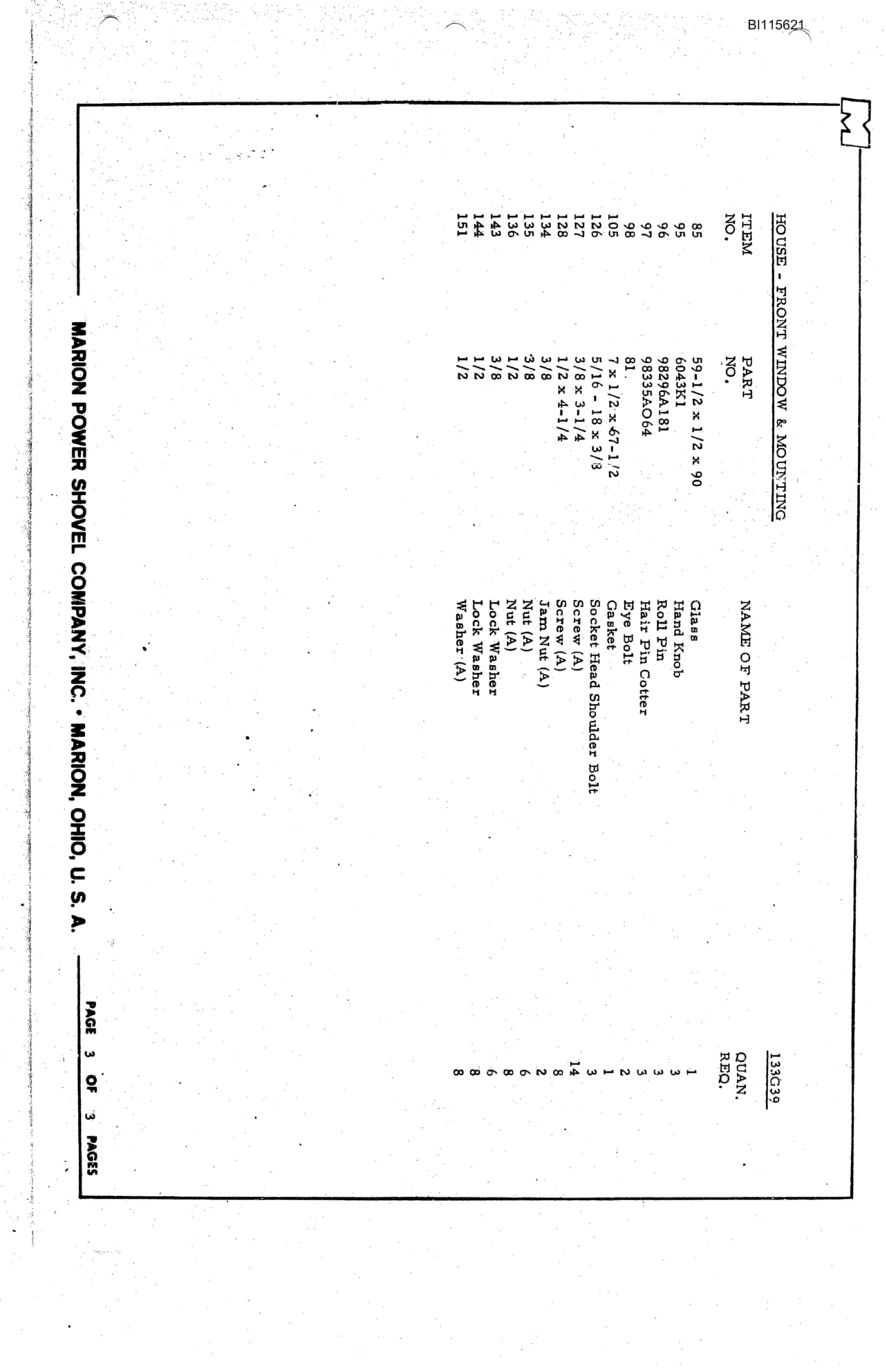 Bucyrus 8750 Technical Manual BI115621-4