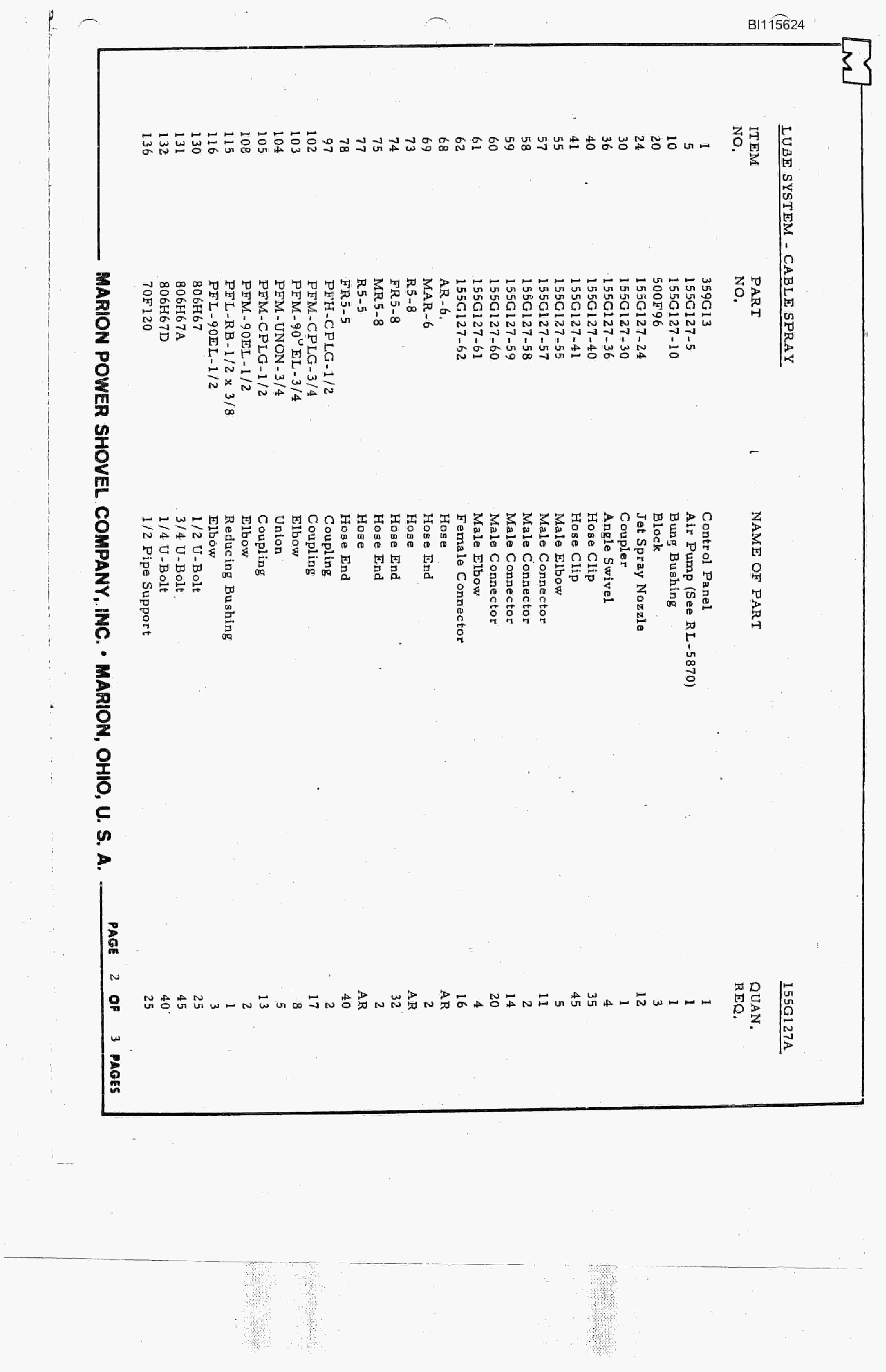 Bucyrus 8750 Technical Manual BI115624-3