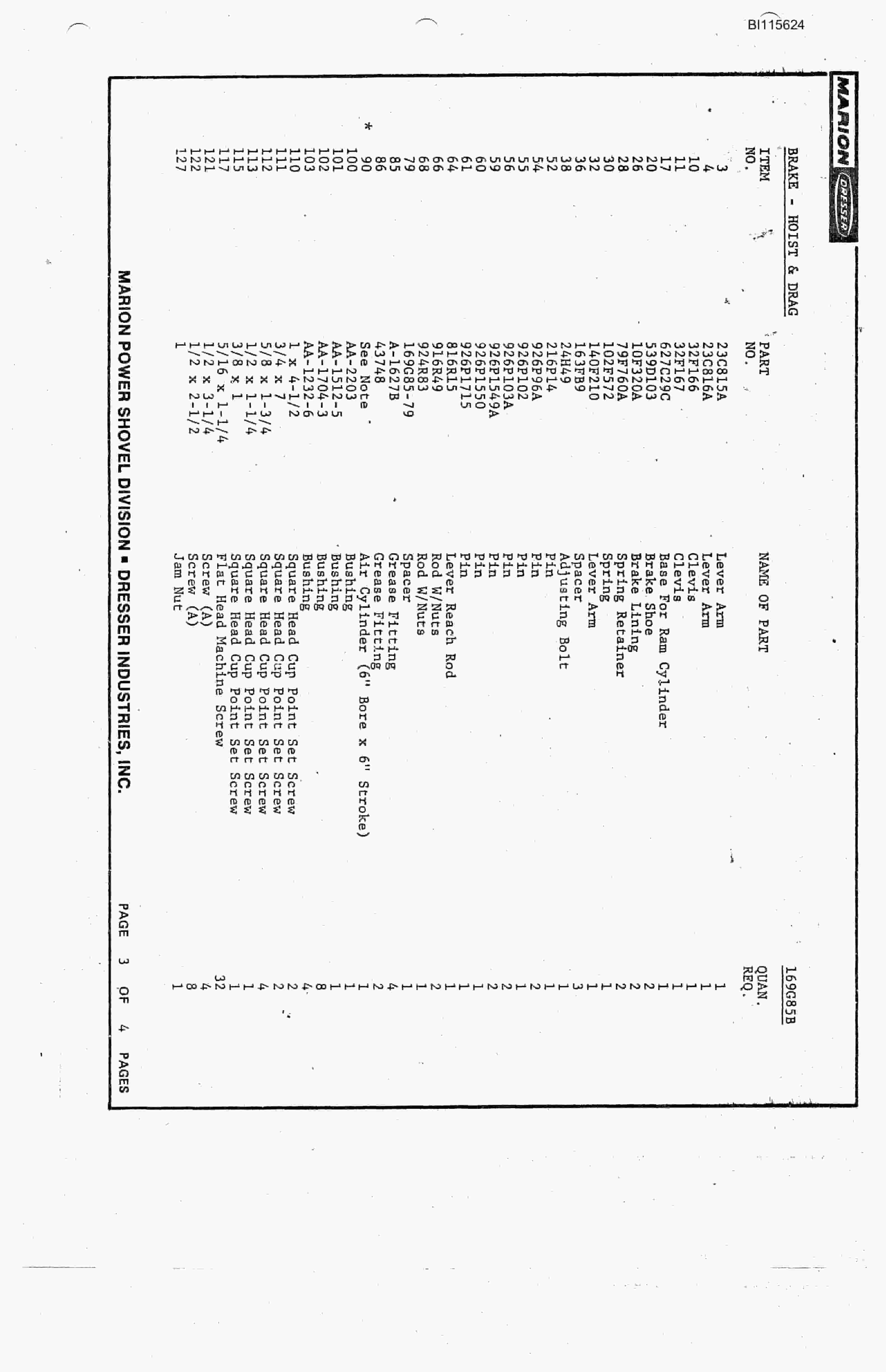Bucyrus 8750 Technical Manual BI115624-5