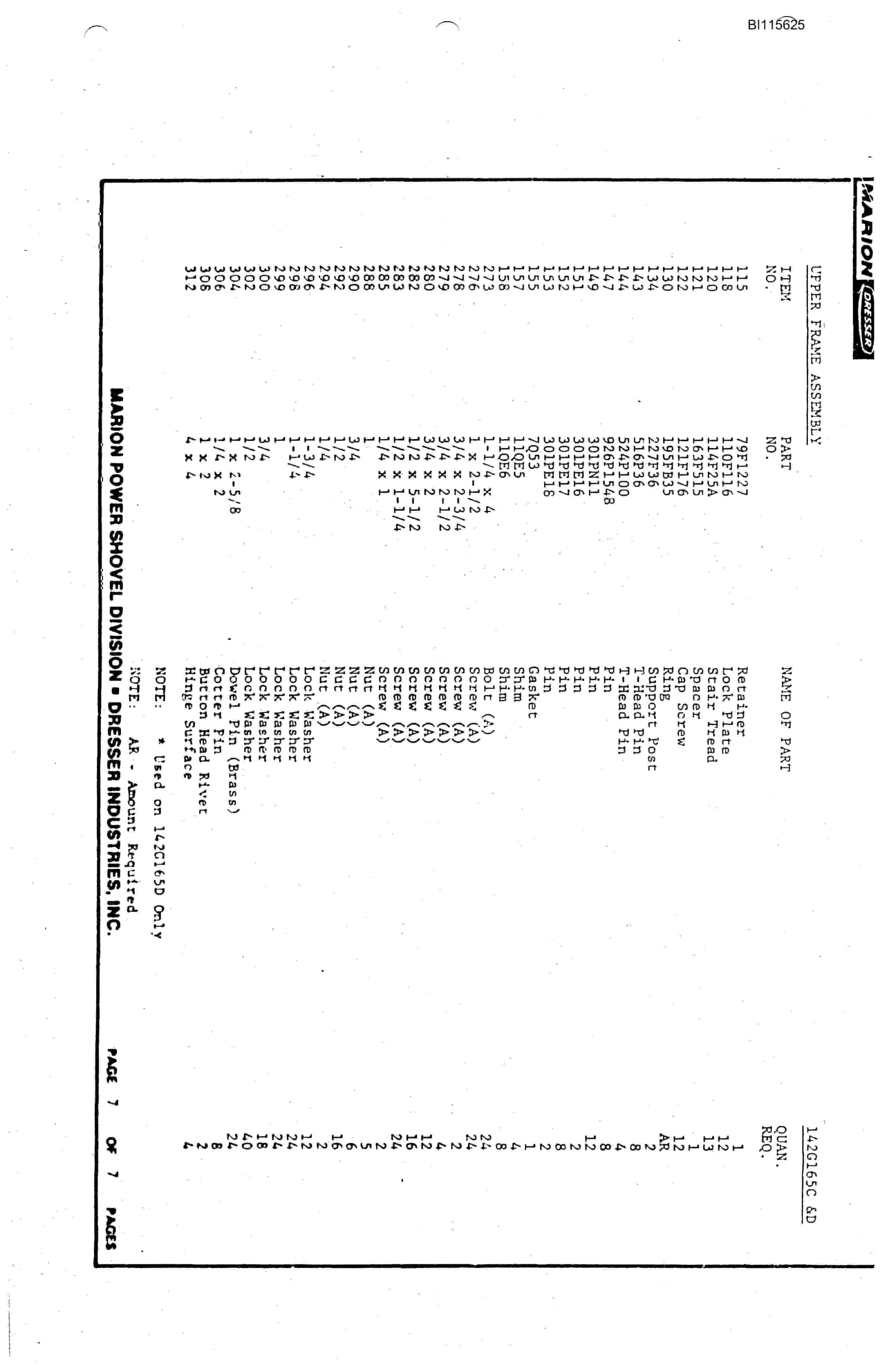 Bucyrus 8750 Technical Manual BI115625-2