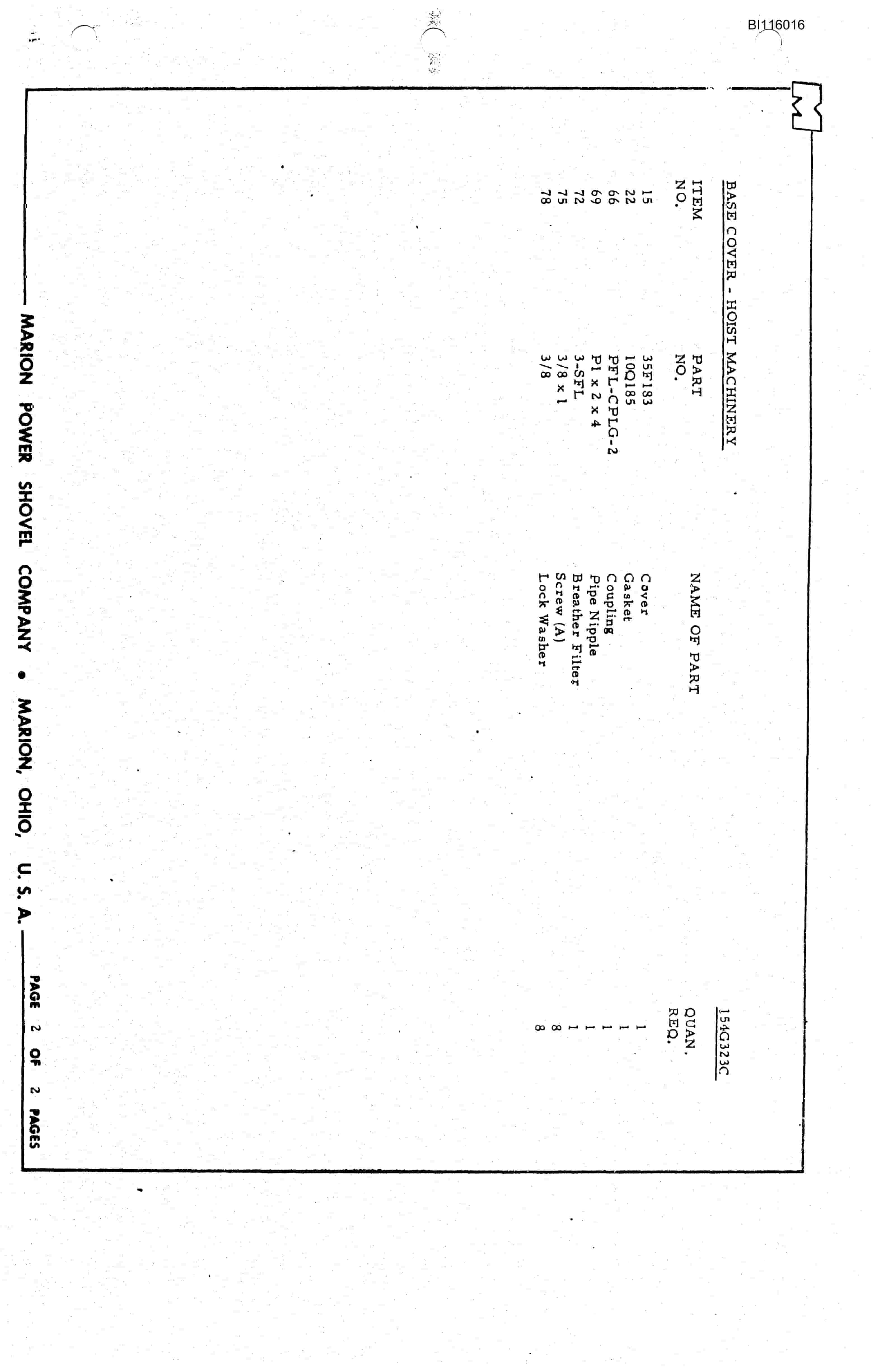 Bucyrus 8750 Technical Manual BI116016-2