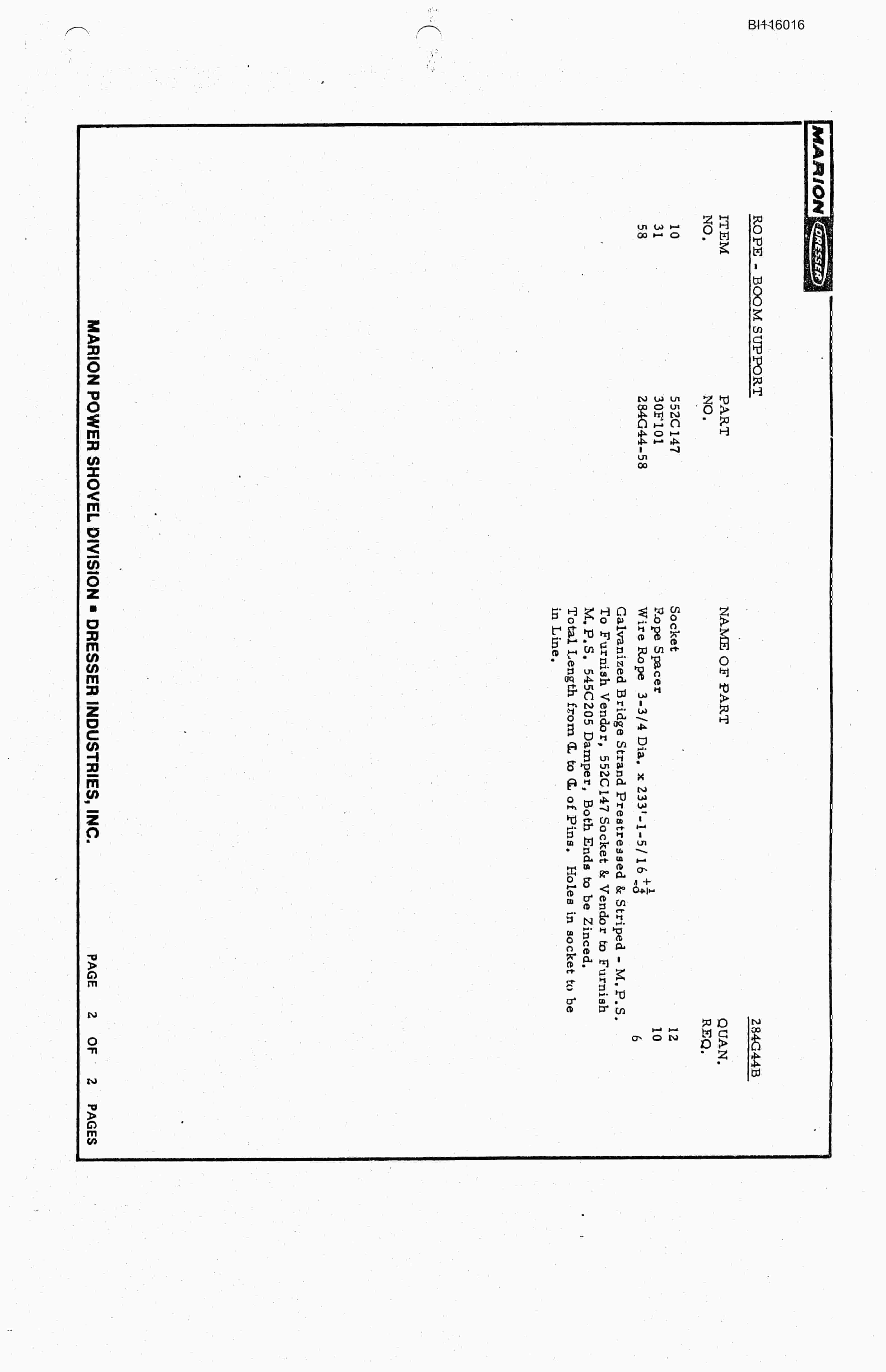 Bucyrus 8750 Technical Manual BI116016-5