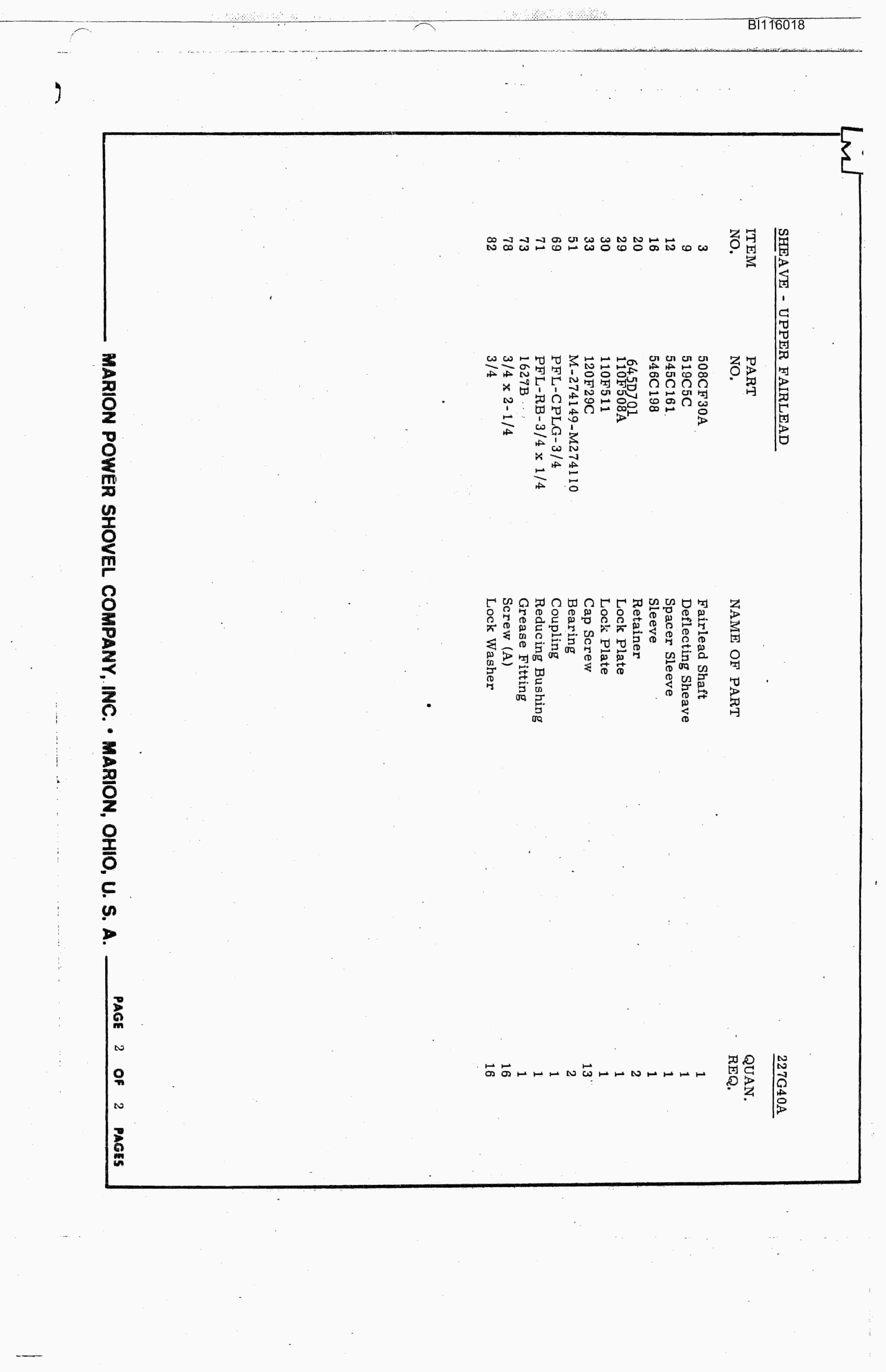 Bucyrus 8750 Technical Manual BI116018-5