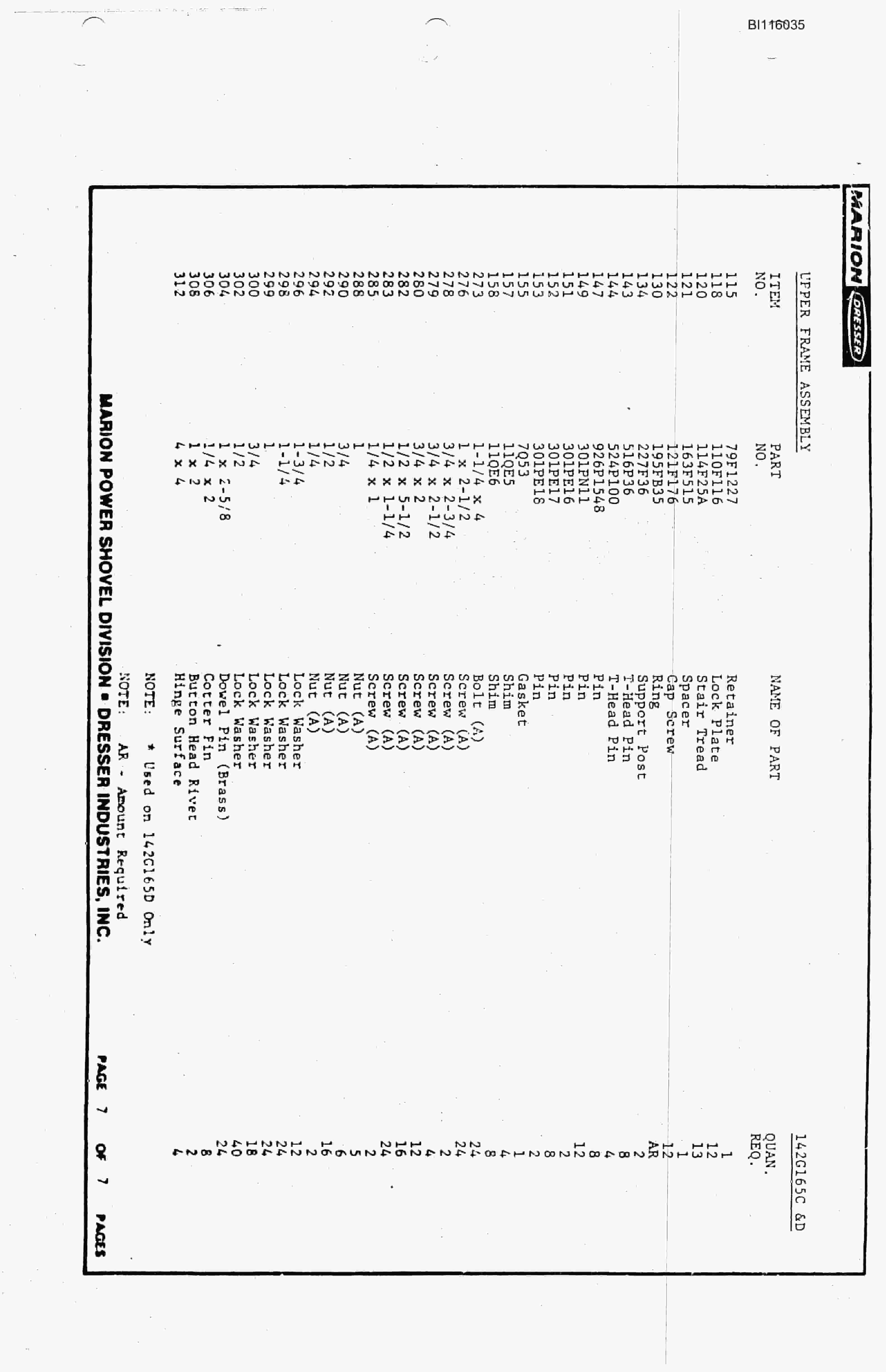 Bucyrus 8750 Technical Manual BI116035-2