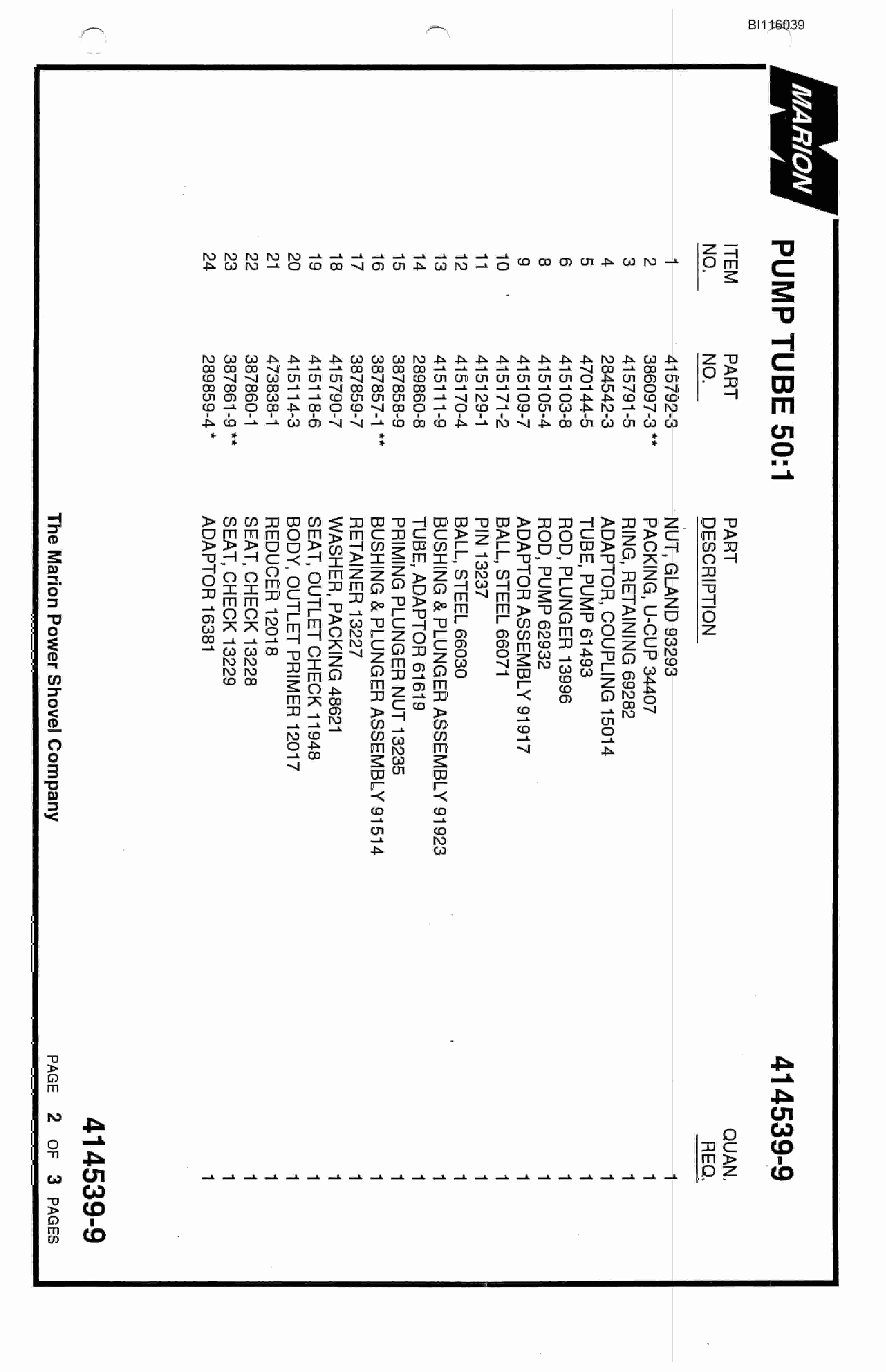 Bucyrus 8750 Technical Manual BI116039-2