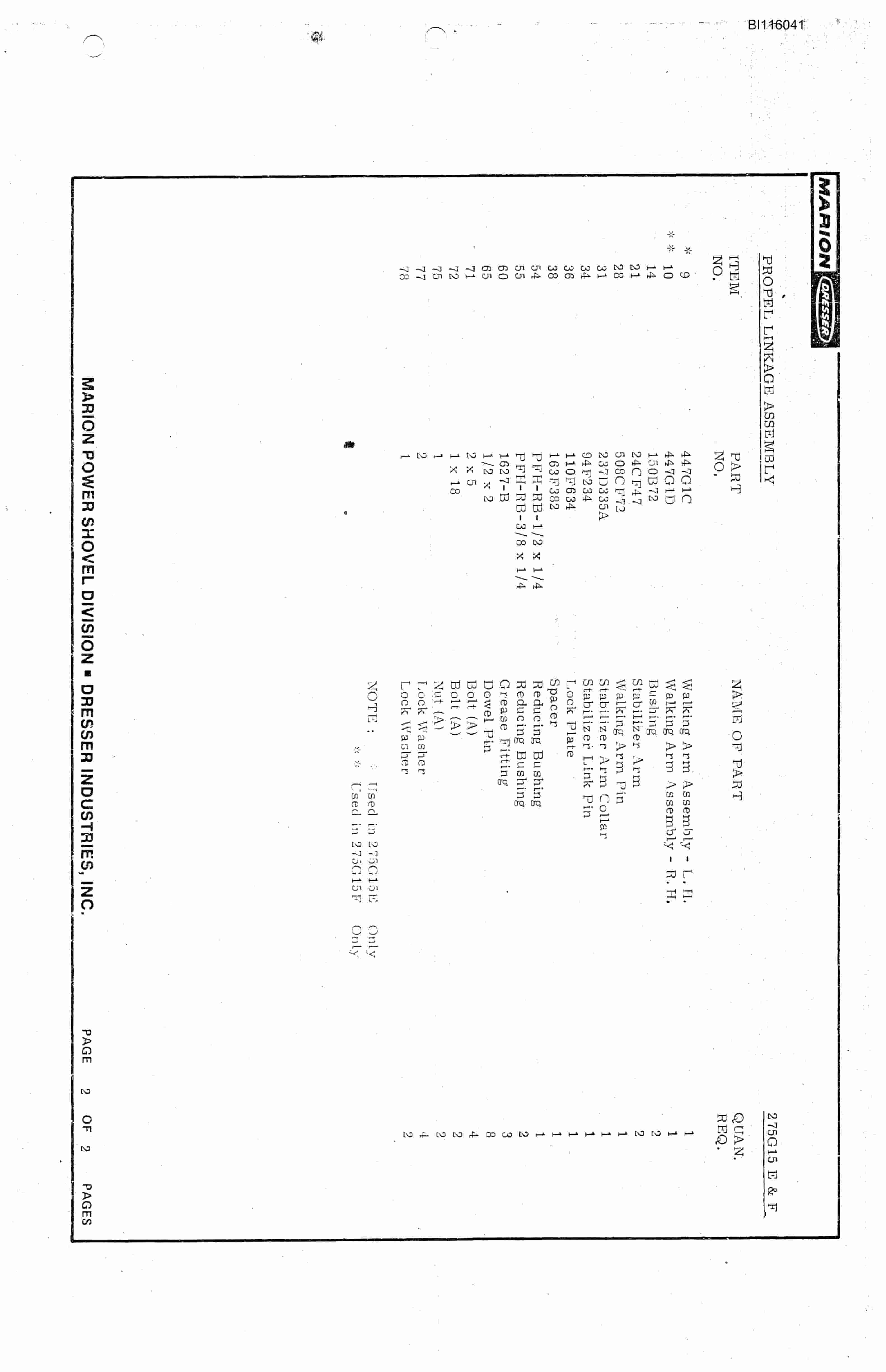 Bucyrus 8750 Technical Manual BI116041-4
