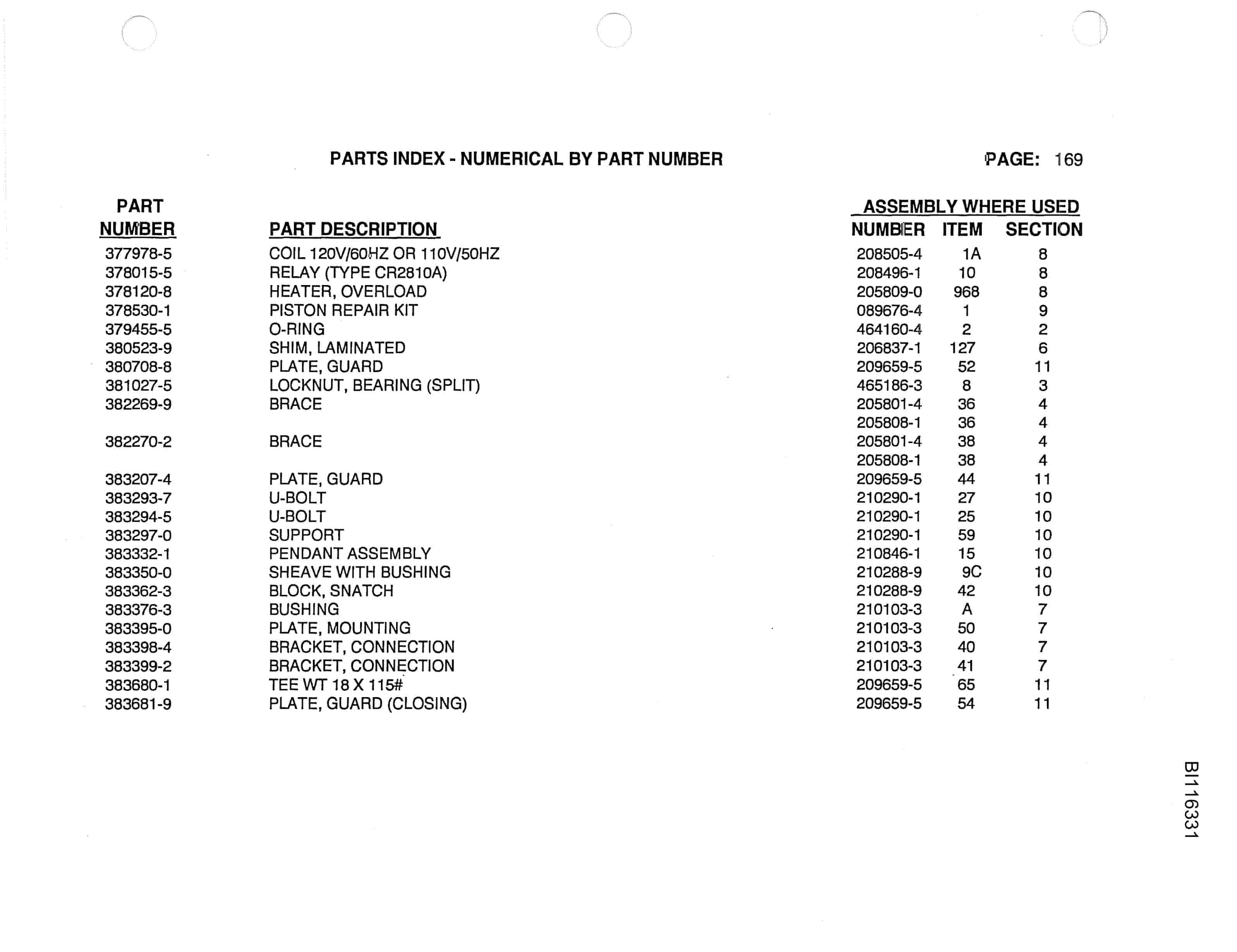 Bucyrus 8750 Walking Dragline Parts Catalog BI116331 Vol 2-5