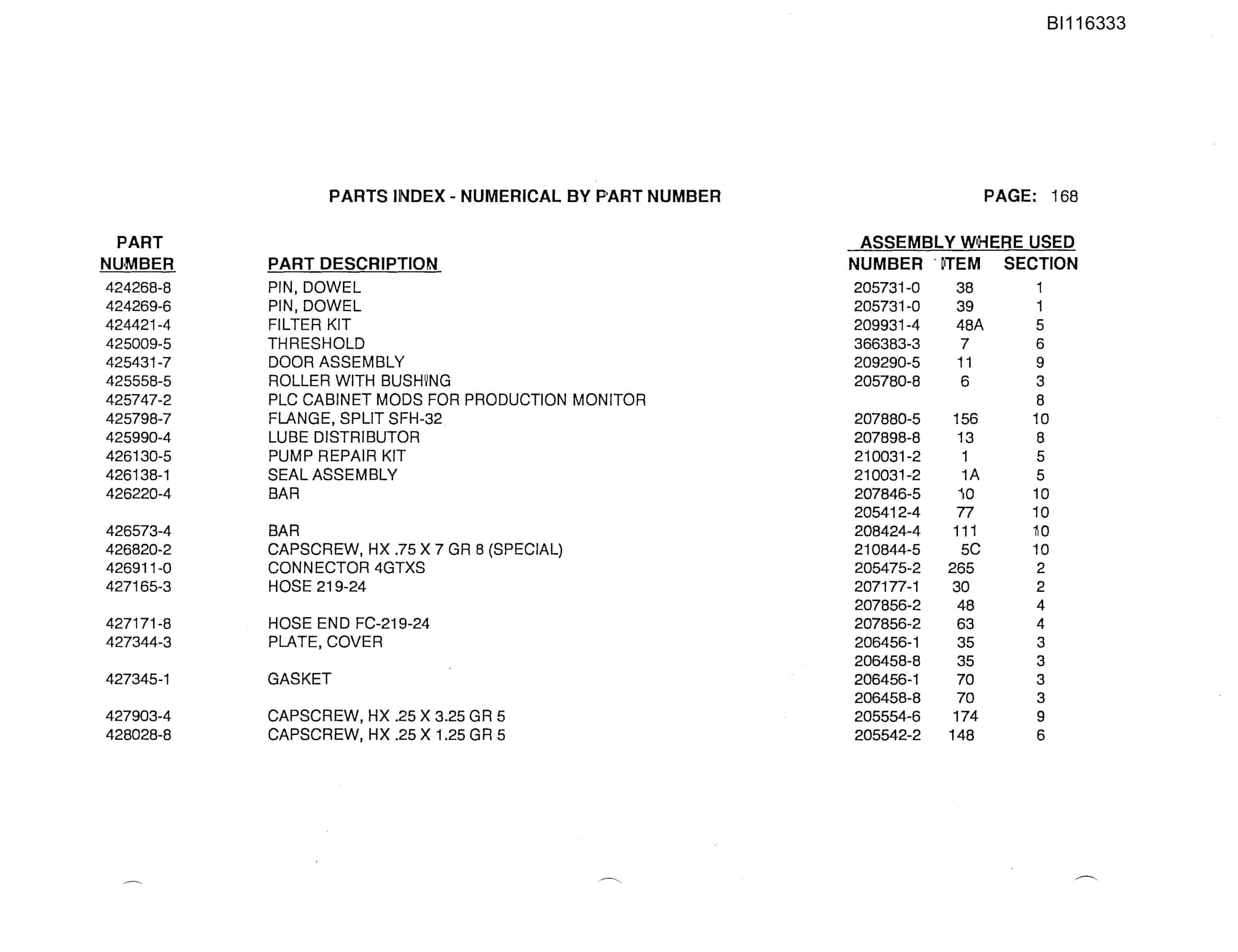 Bucyrus 8750 Walking Dragline Parts Catalog BI116333 Vol 3-4