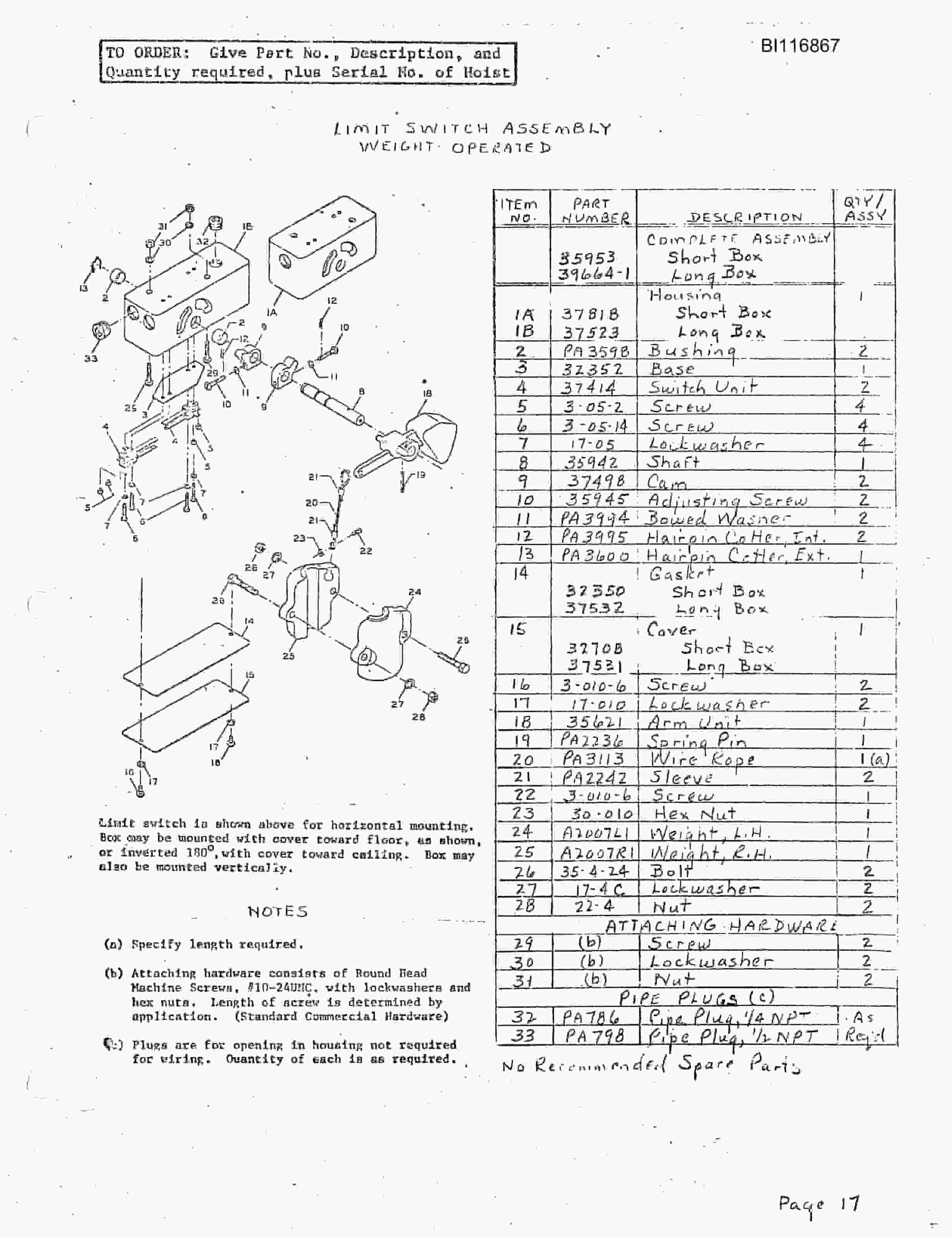 Bucyrus 8750 Walking Dragline Parts Catalog BI116867-3