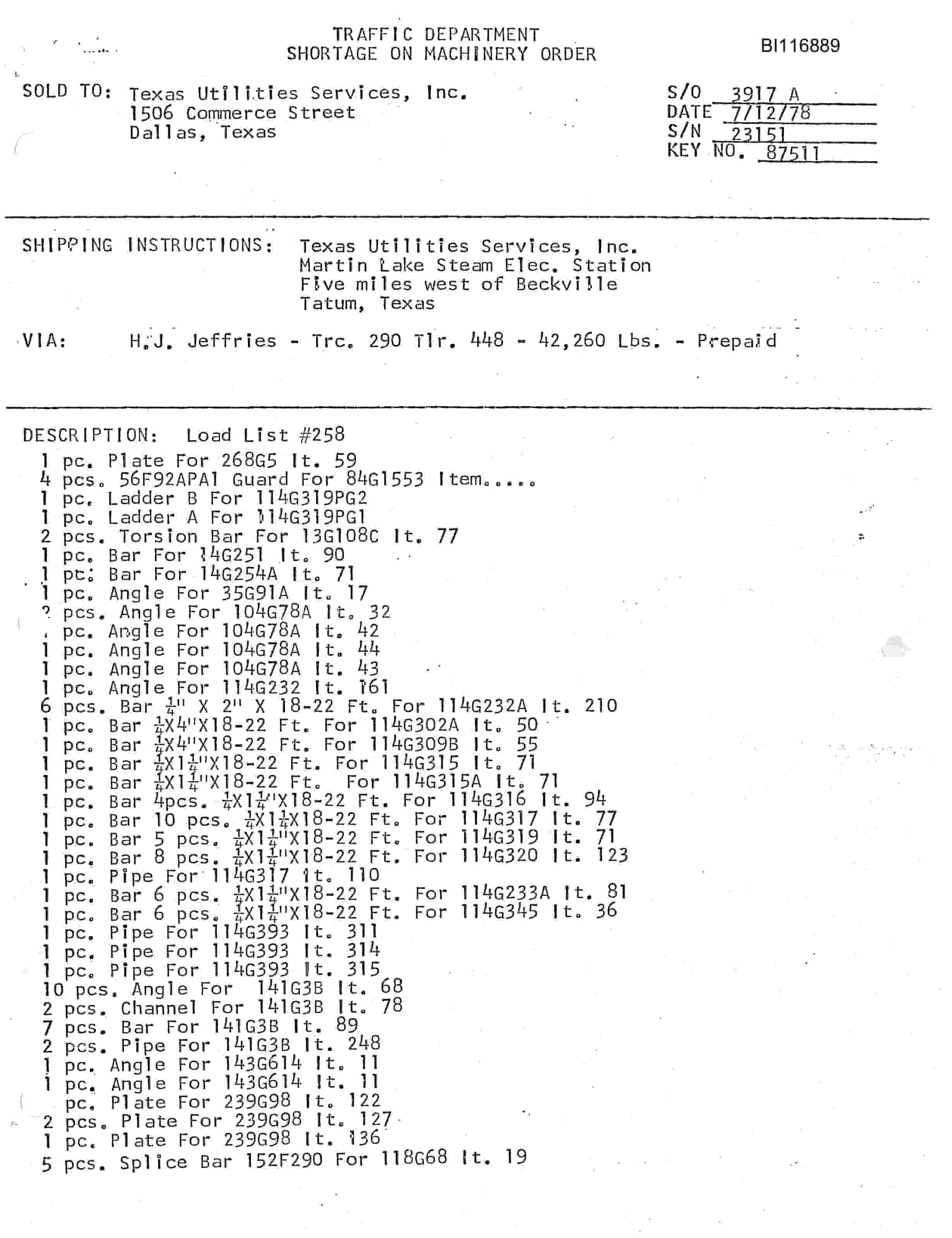 Bucyrus 8750 Walking Dragline Parts Catalog BI116889-4