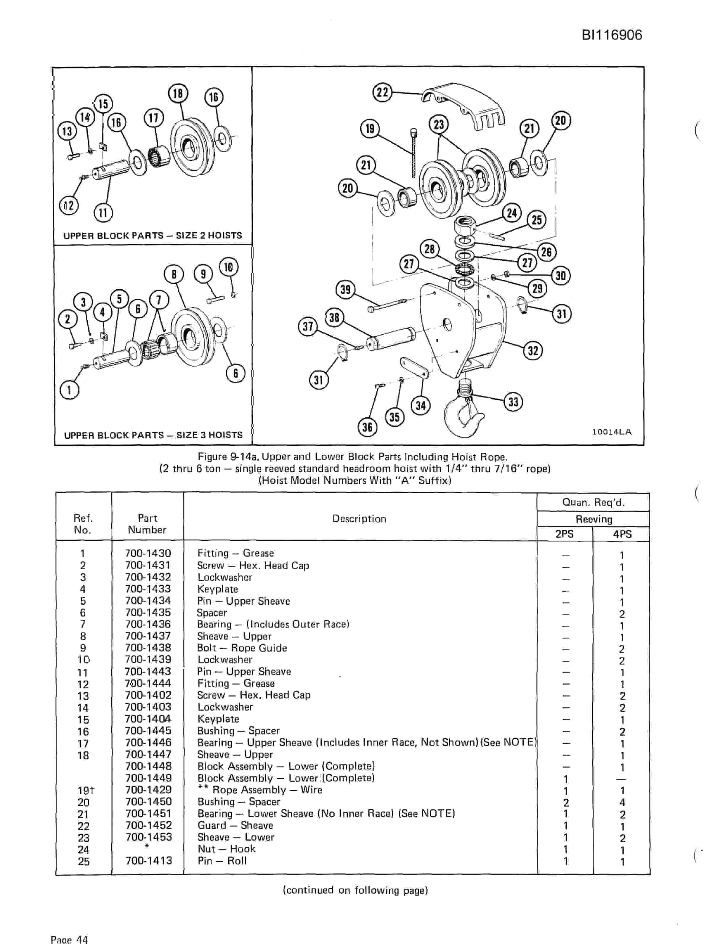 Bucyrus 8750 Walking Dragline Parts Catalog BI116906-5
